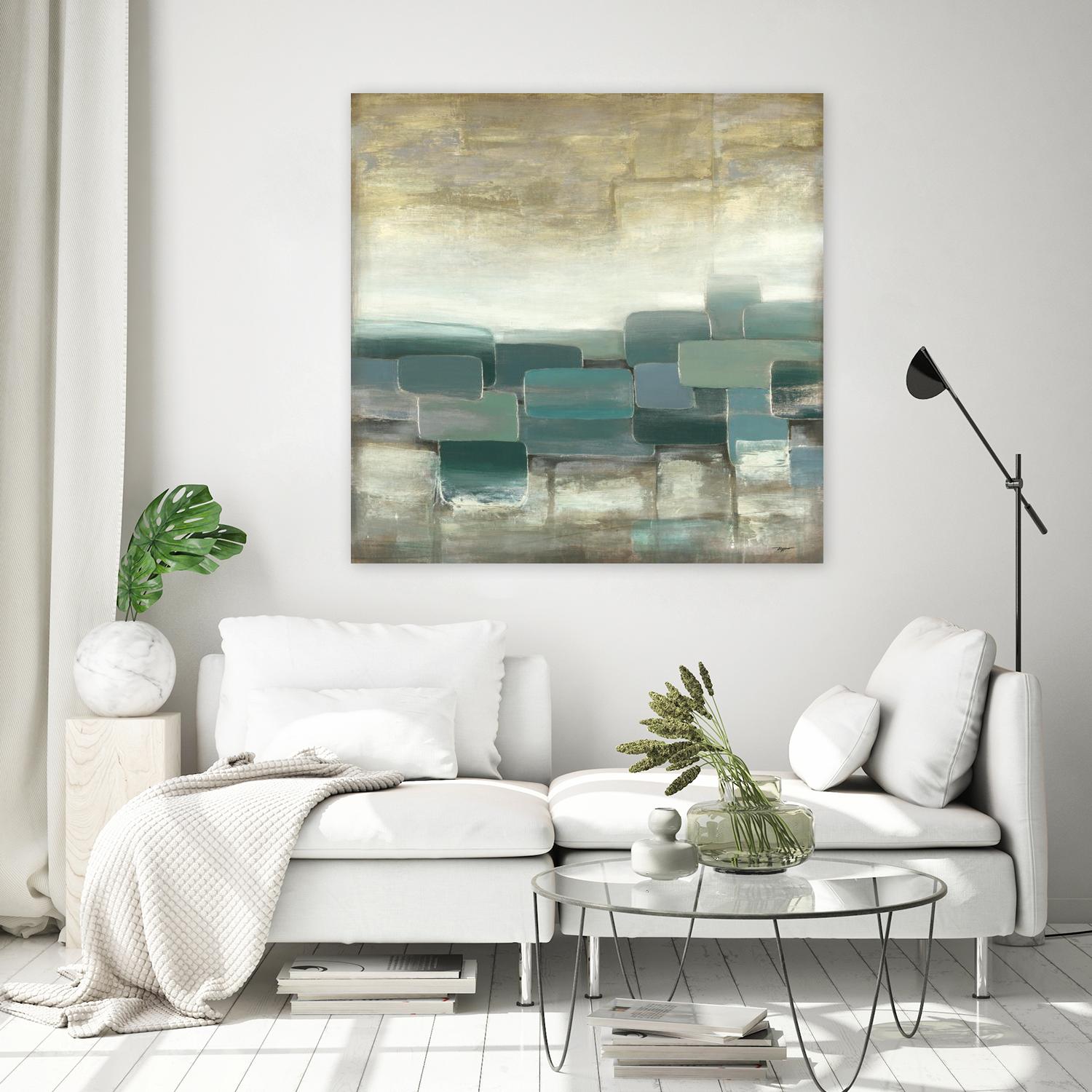 Bosque Verde by Pablo Rojero on GIANT ART - blues, neutrals abstract