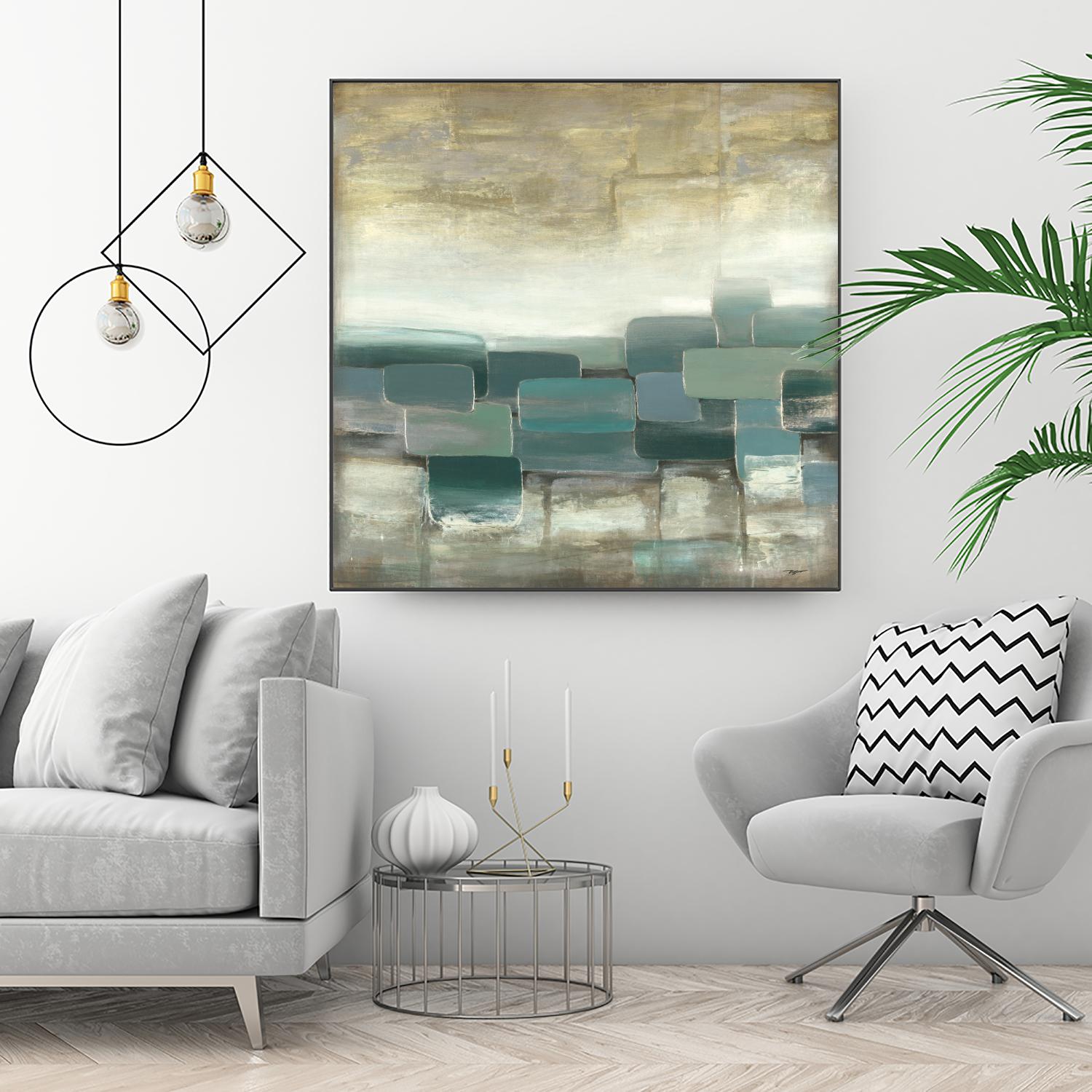 Bosque Verde by Pablo Rojero on GIANT ART - blues, neutrals abstract