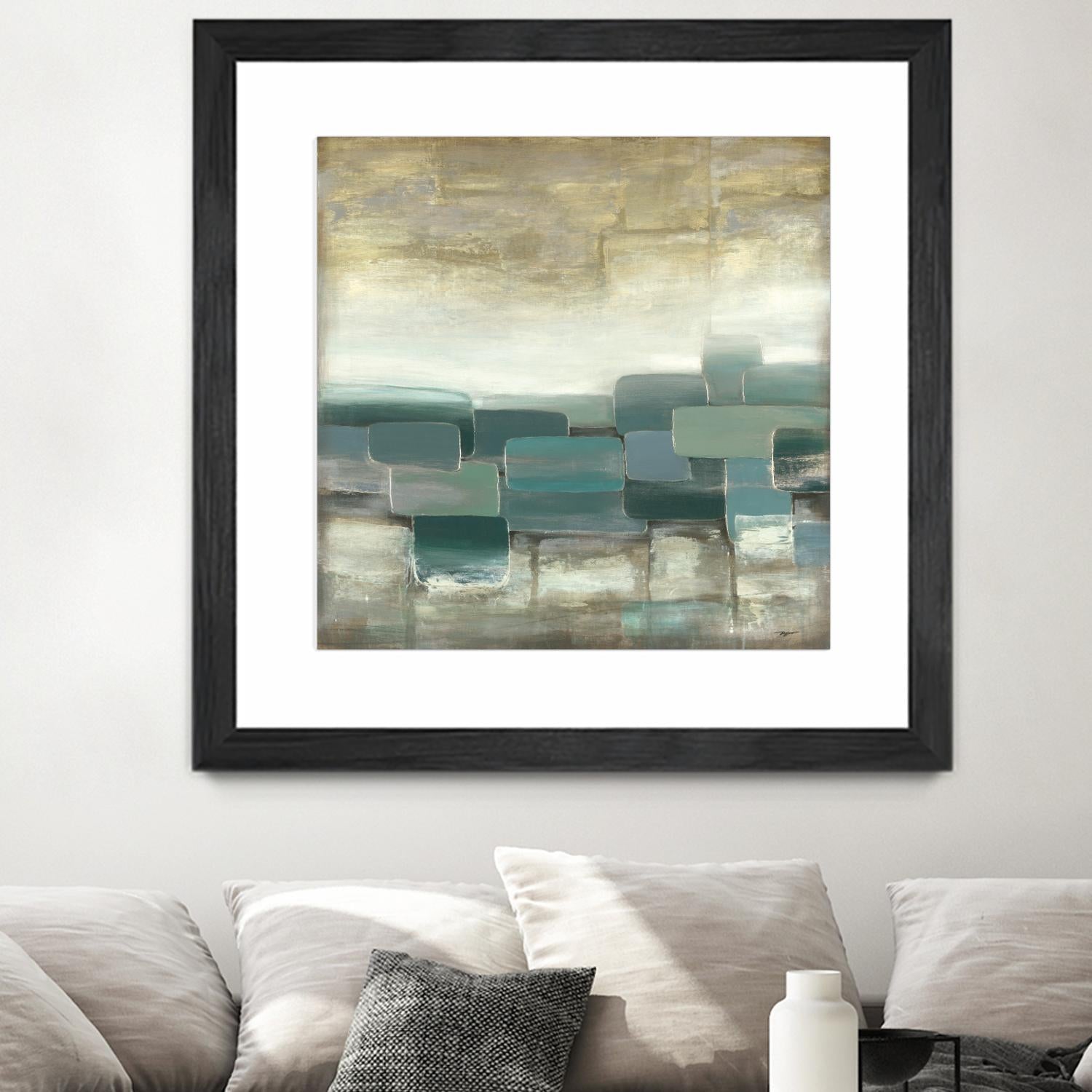 Bosque Verde by Pablo Rojero on GIANT ART - blues, neutrals abstract