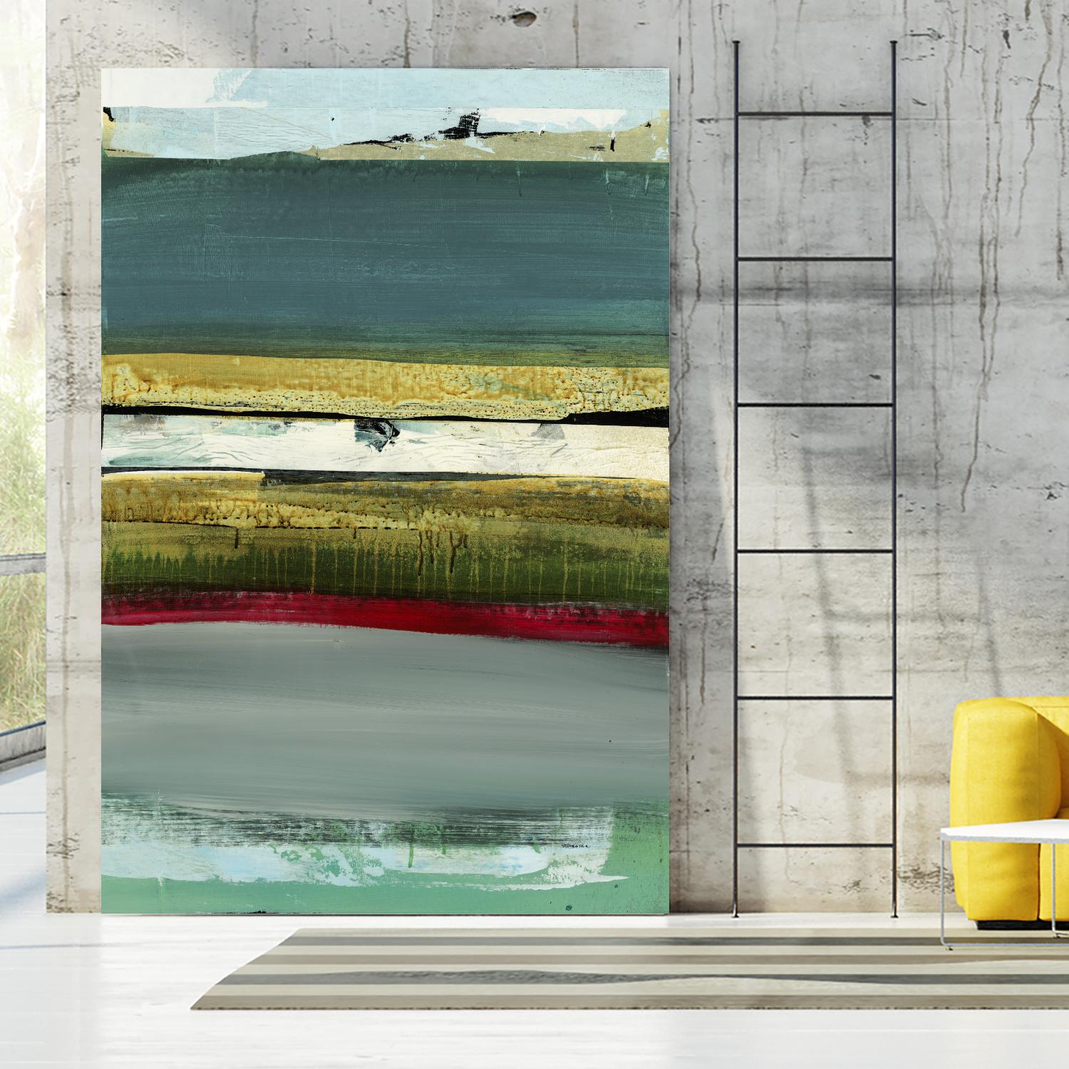 Air Vista II by Sarah Stockstill on GIANT ART - yellow abstract