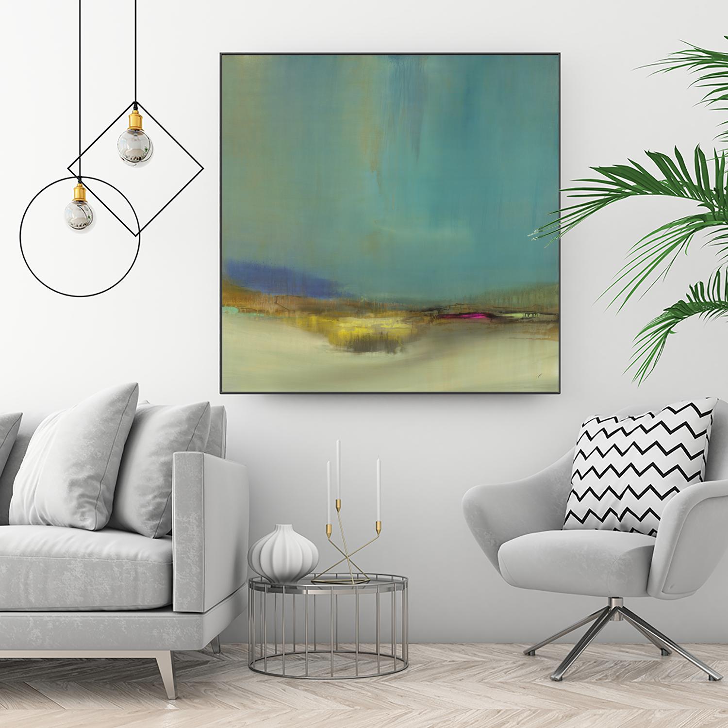 Bowery by Sarah Stockstill on GIANT ART - yellow abstract