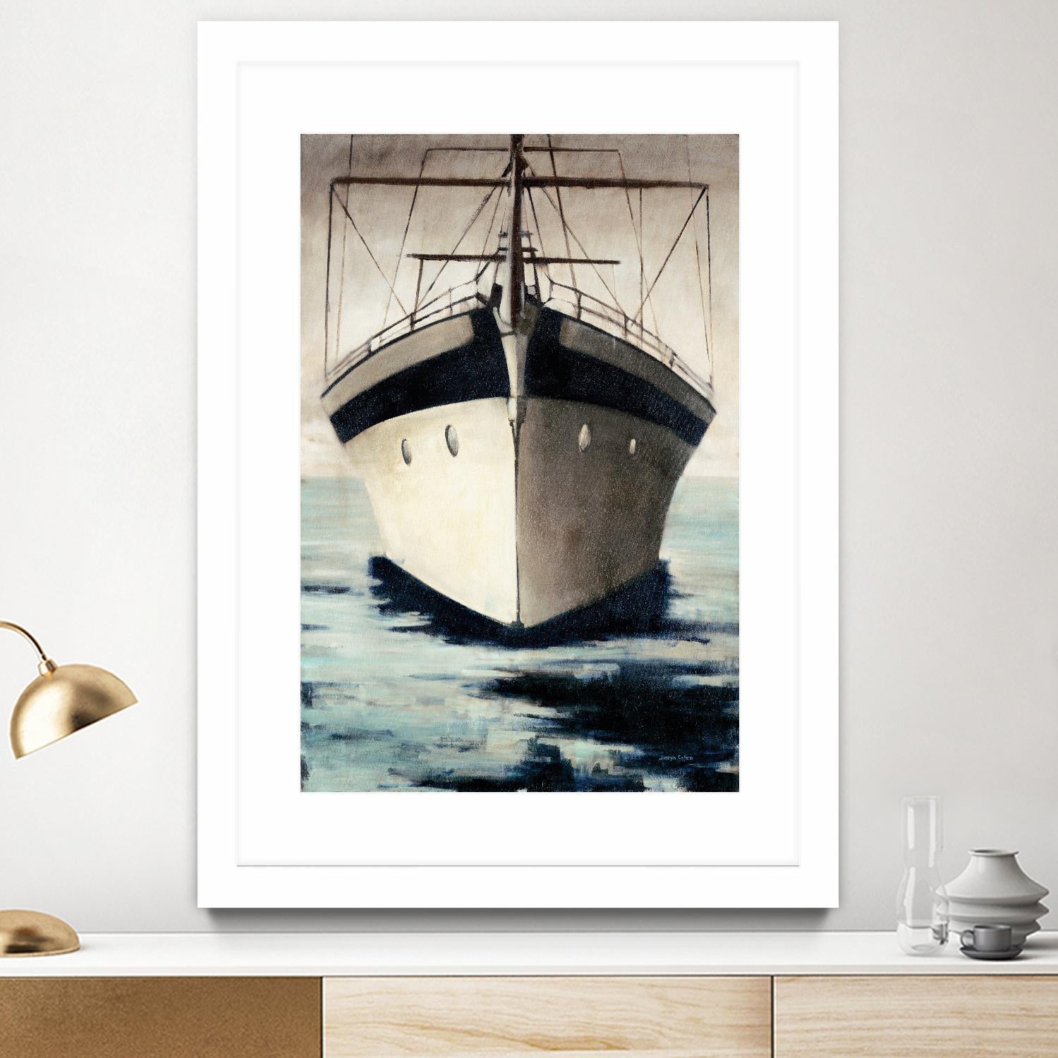 Under Bow by Joseph Cates on GIANT ART - beige nautical