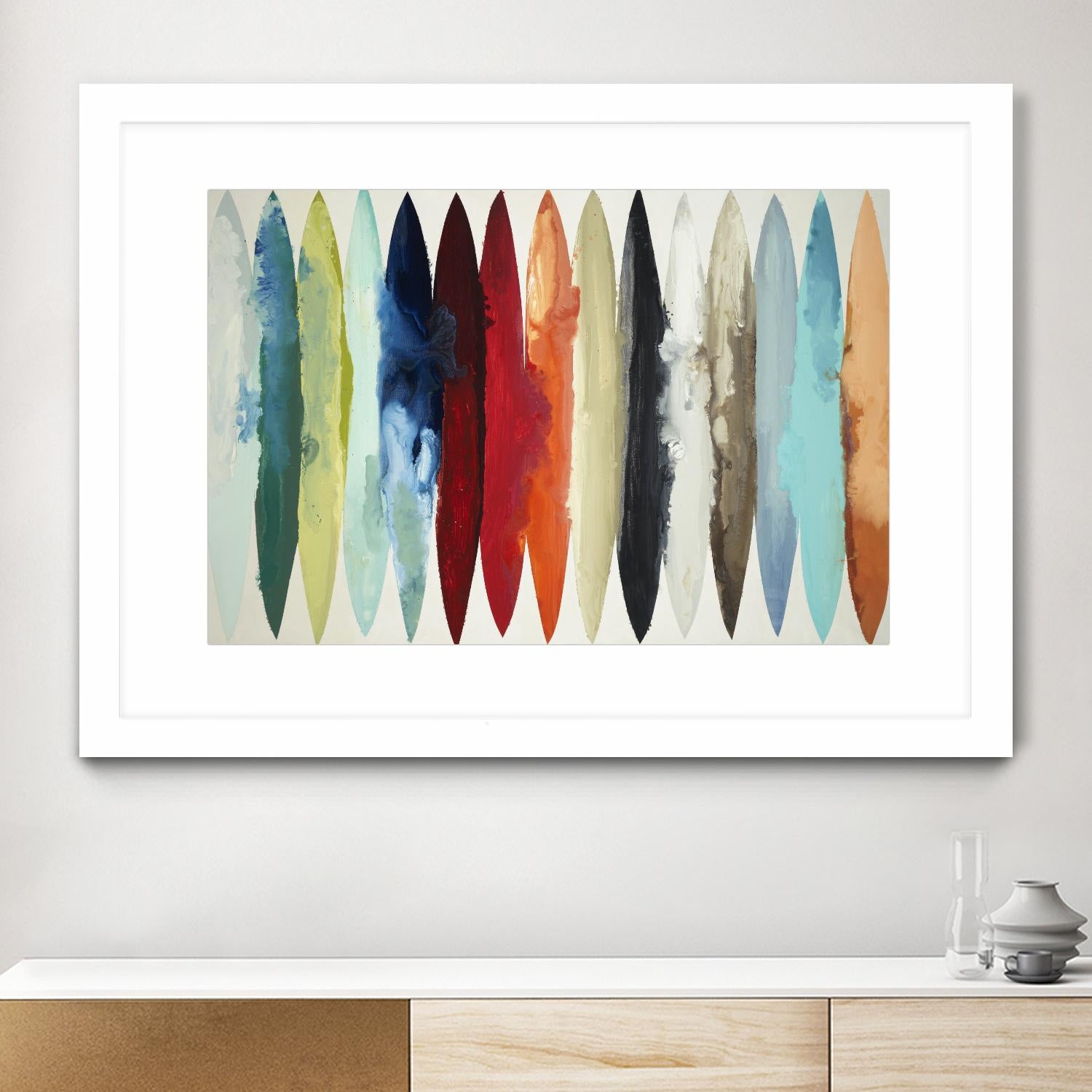 Even Flow by Randy Hibberd on GIANT ART - red abstract surf