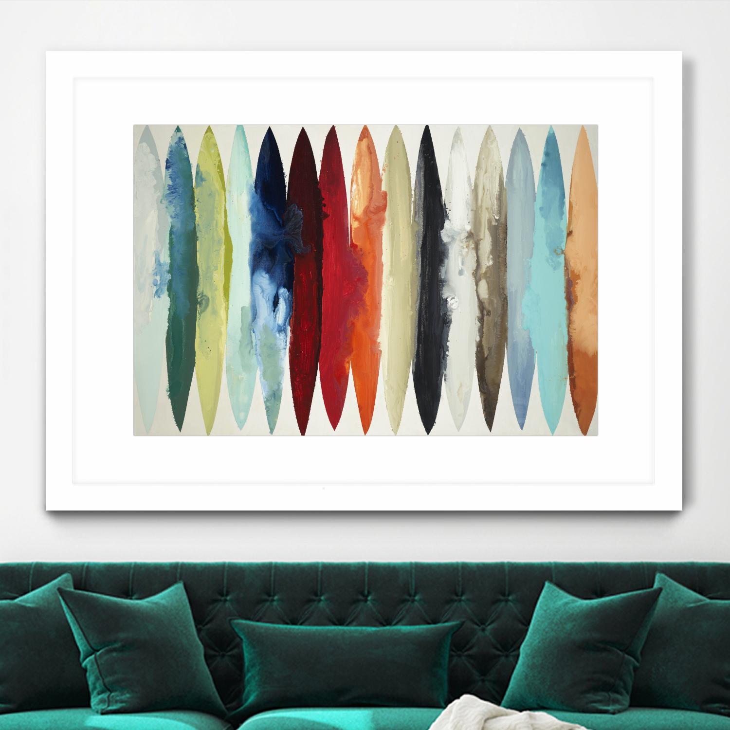 Even Flow by Randy Hibberd on GIANT ART - red abstract surf