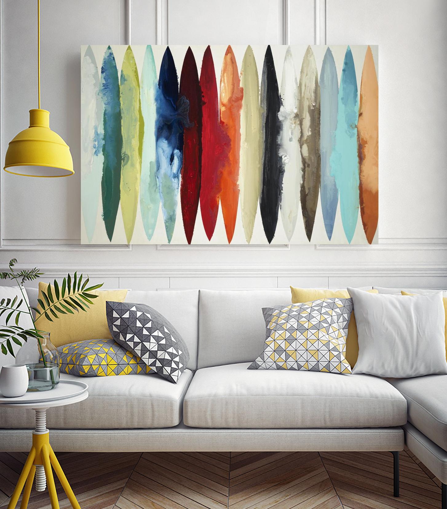 Even Flow by Randy Hibberd on GIANT ART - red abstract surf