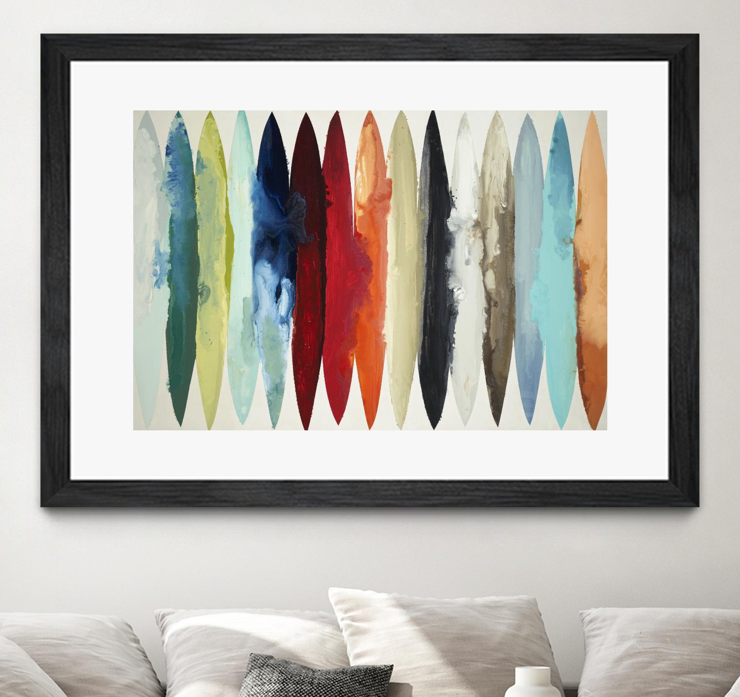 Even Flow by Randy Hibberd on GIANT ART - red abstract surf