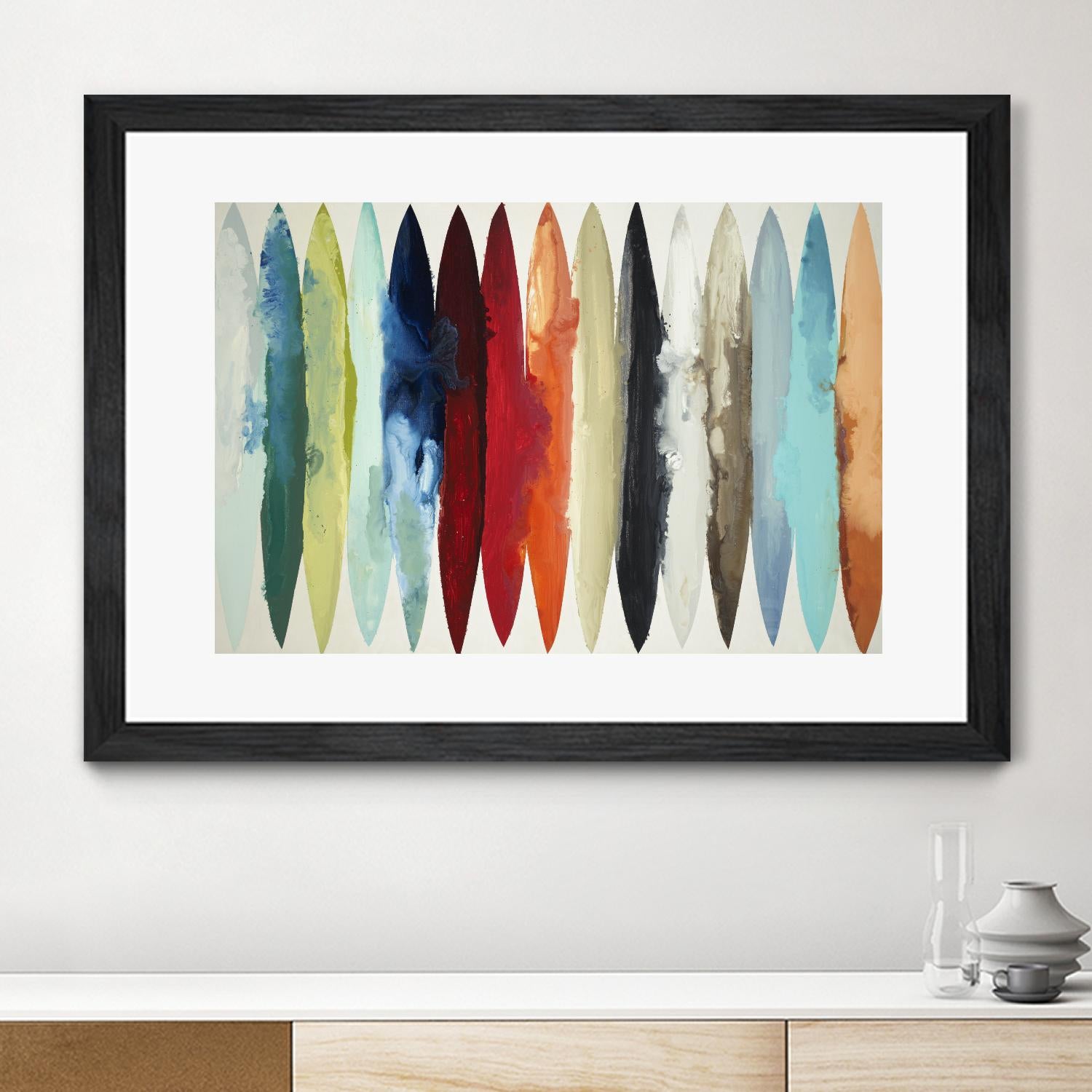 Even Flow by Randy Hibberd on GIANT ART - red abstract surf