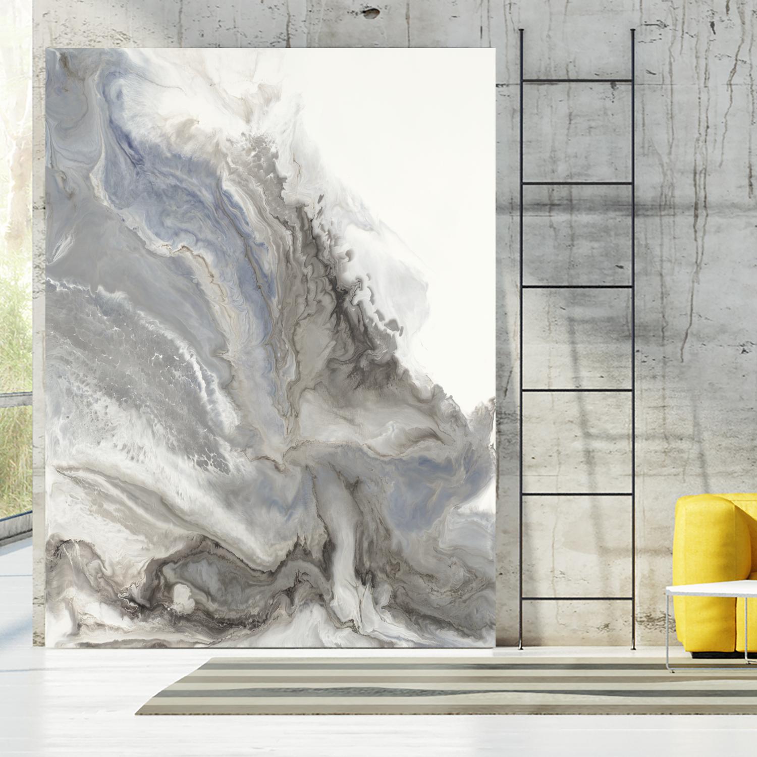 Forthcoming V5 by Corrie LaVelle on GIANT ART - whites & creams fluid abstracts