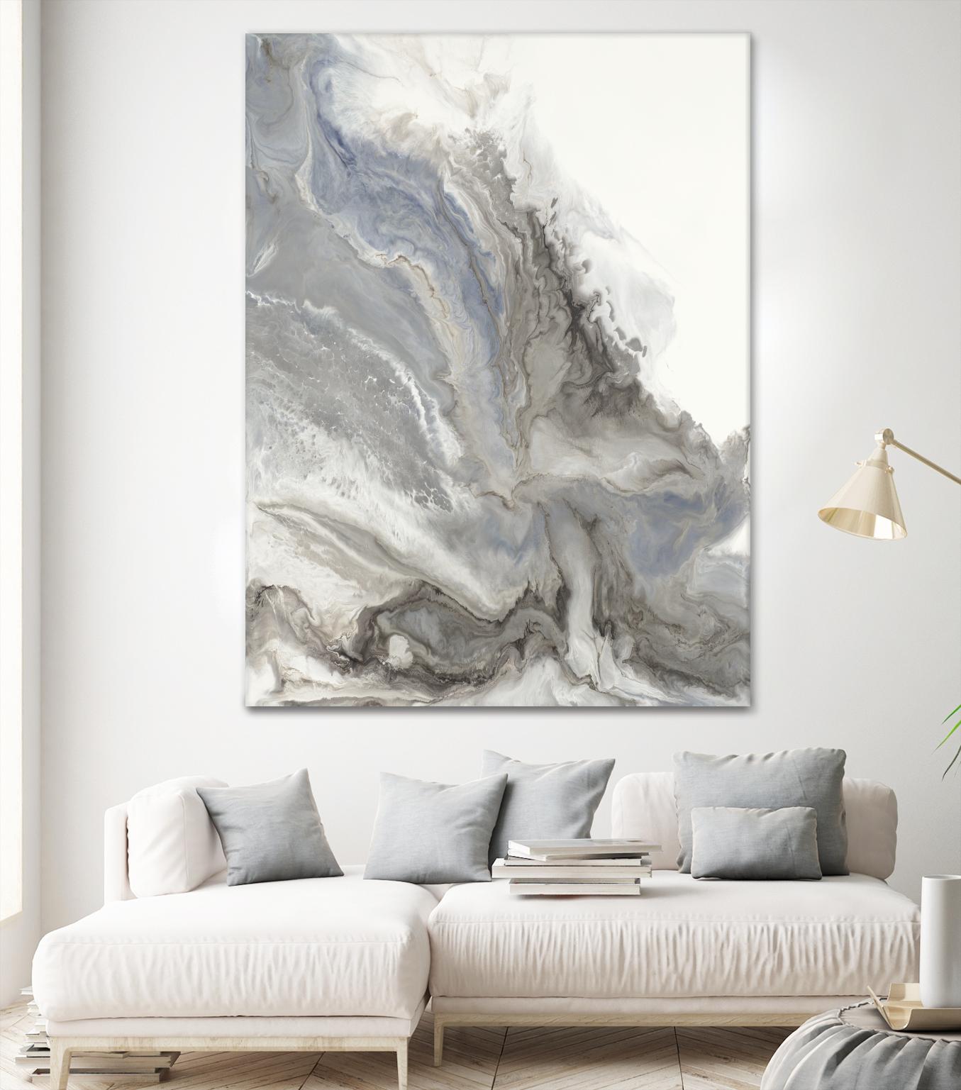 Forthcoming V5 by Corrie LaVelle on GIANT ART - whites & creams fluid abstracts