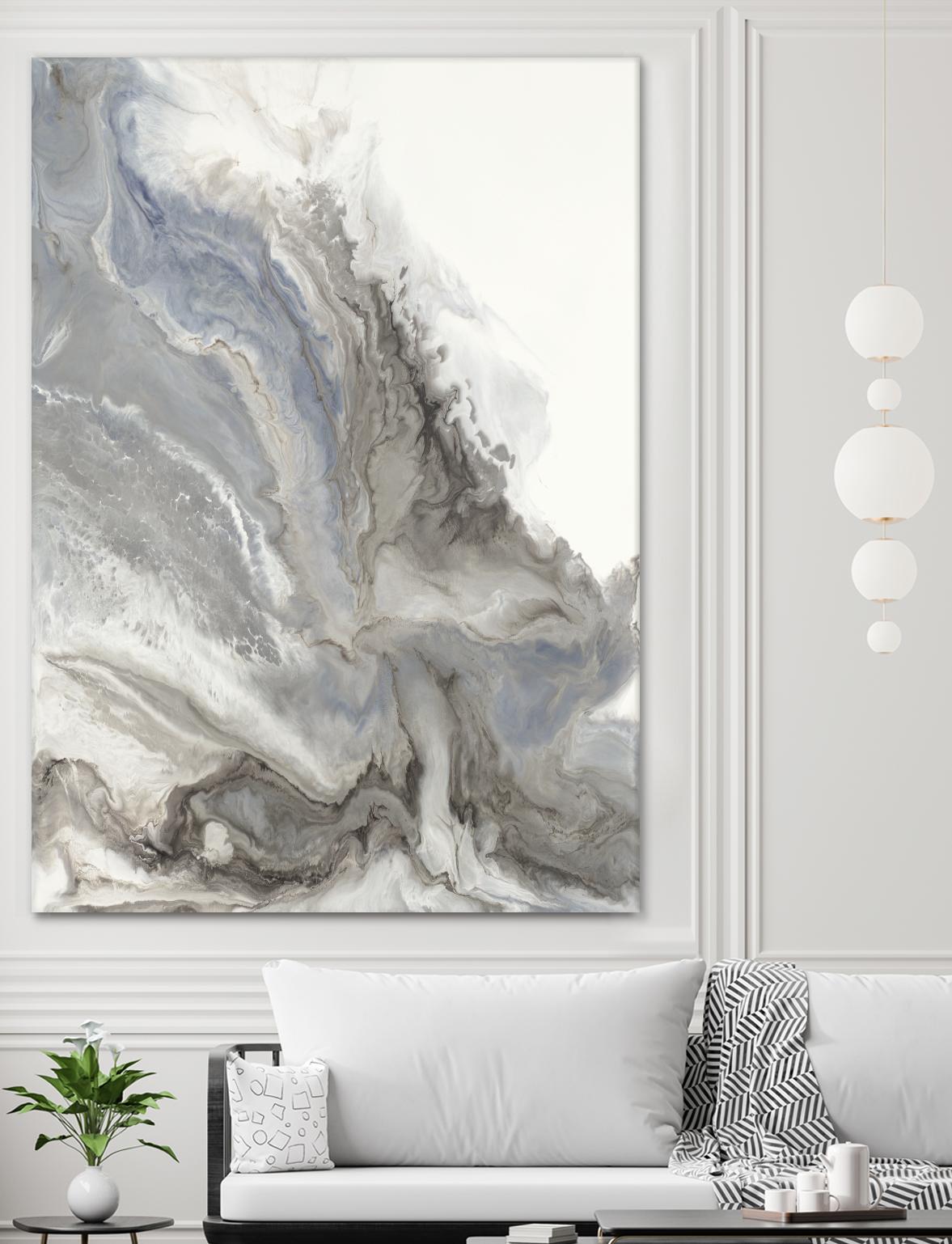 Forthcoming V5 by Corrie LaVelle on GIANT ART - whites & creams fluid abstracts