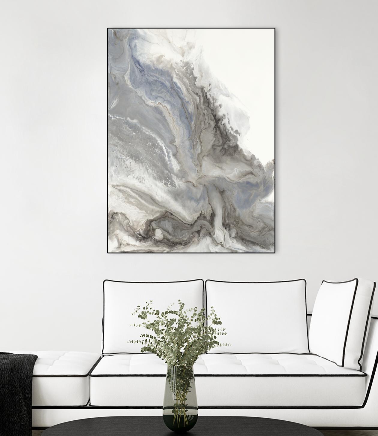 Forthcoming V5 by Corrie LaVelle on GIANT ART - whites & creams fluid abstracts