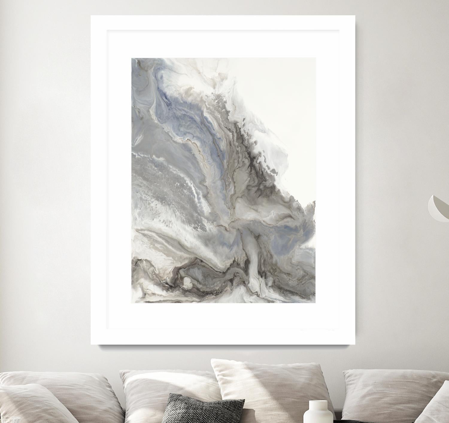 Forthcoming V5 by Corrie LaVelle on GIANT ART - whites & creams fluid abstracts