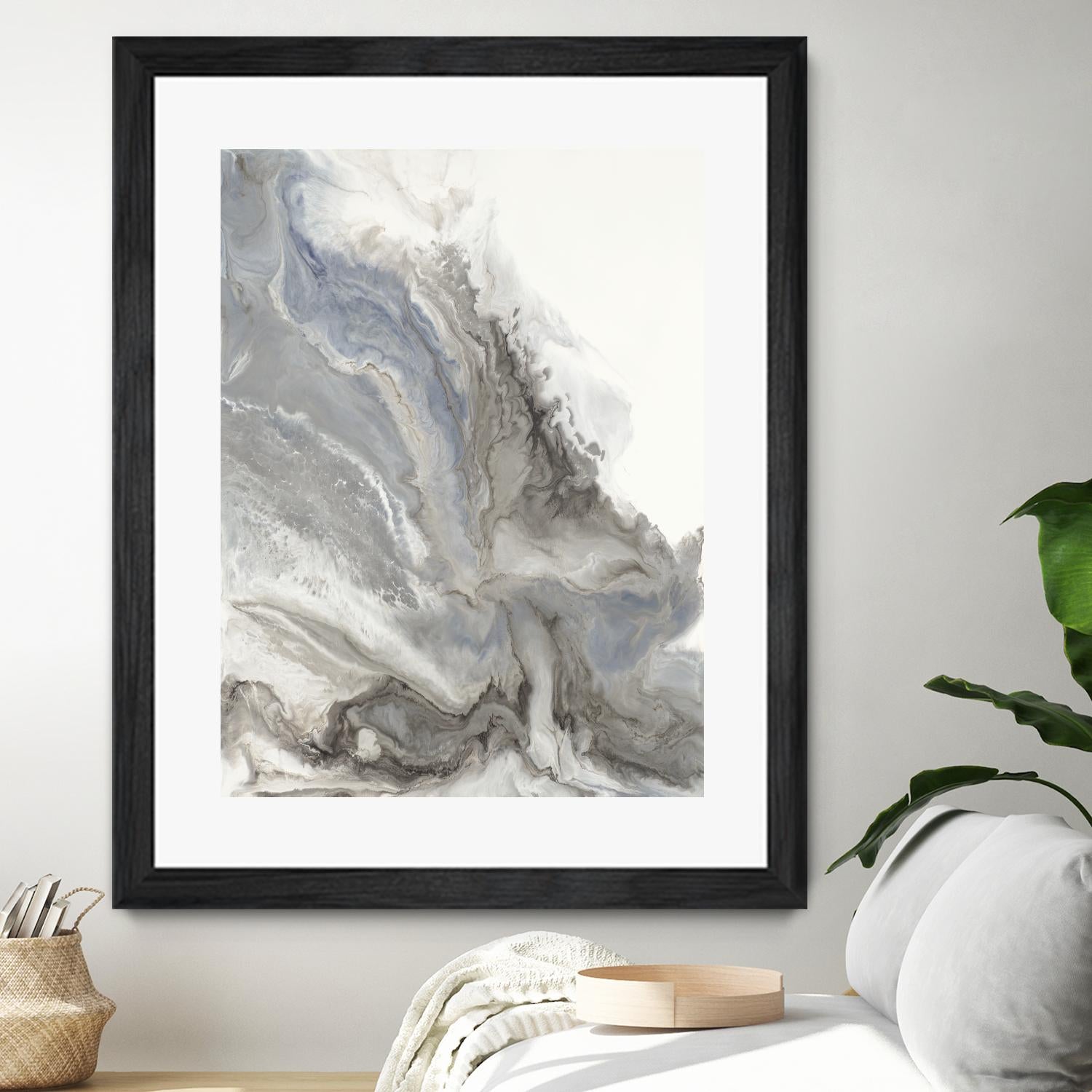 Forthcoming V5 by Corrie LaVelle on GIANT ART - whites & creams fluid abstracts