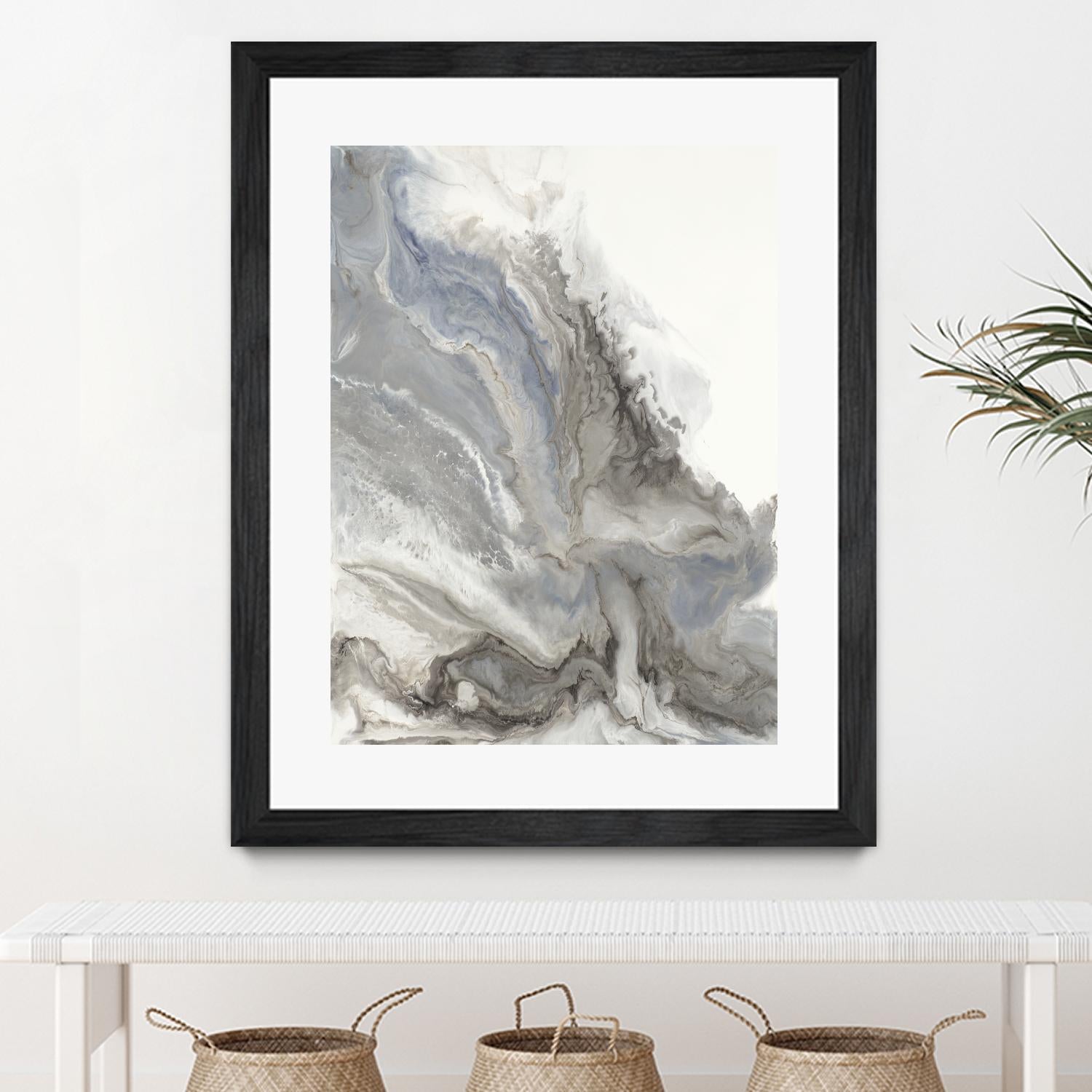 Forthcoming V5 by Corrie LaVelle on GIANT ART - whites & creams fluid abstracts