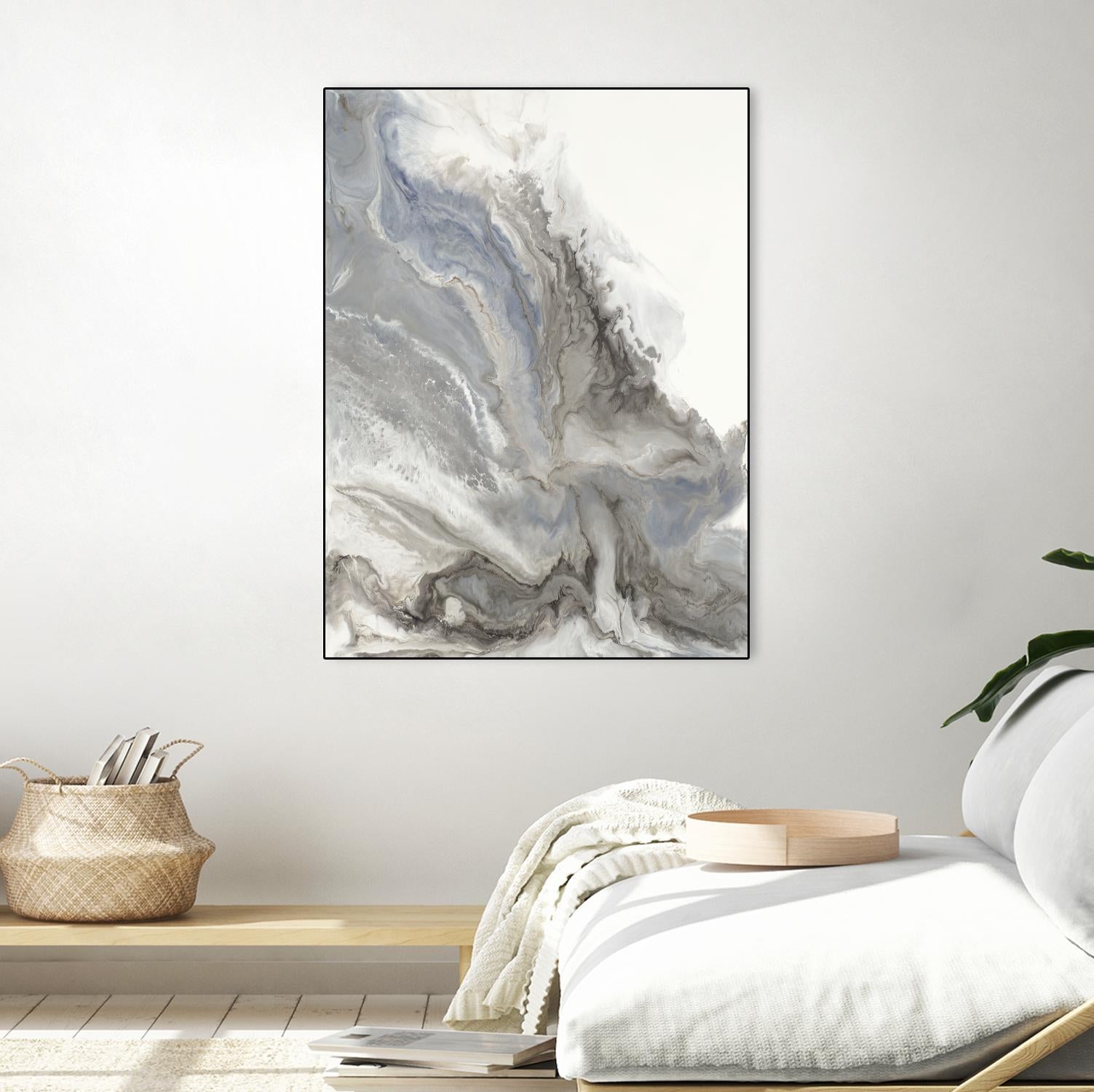 Forthcoming V5 by Corrie LaVelle on GIANT ART - whites & creams fluid abstracts