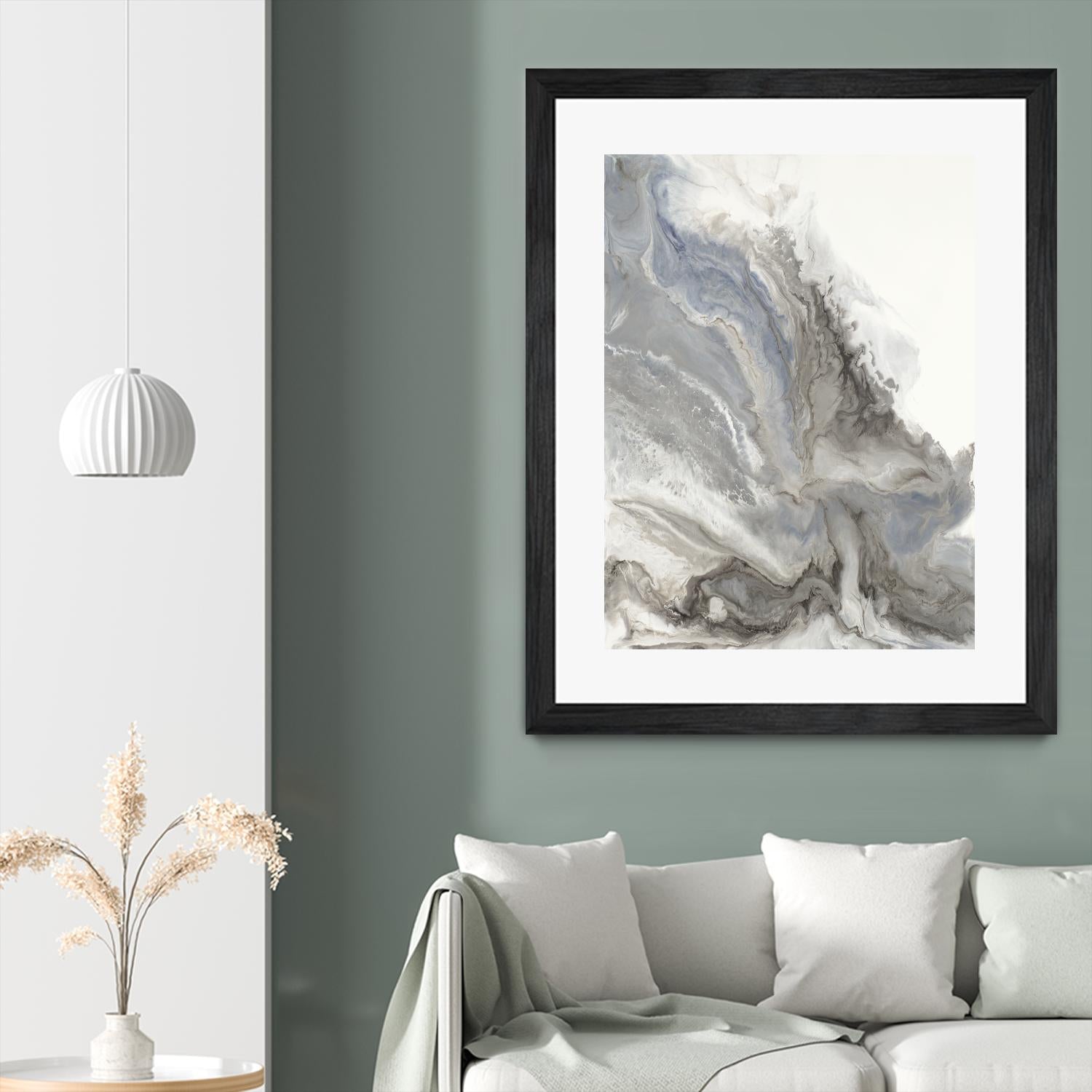 Forthcoming V5 by Corrie LaVelle on GIANT ART - whites & creams fluid abstracts