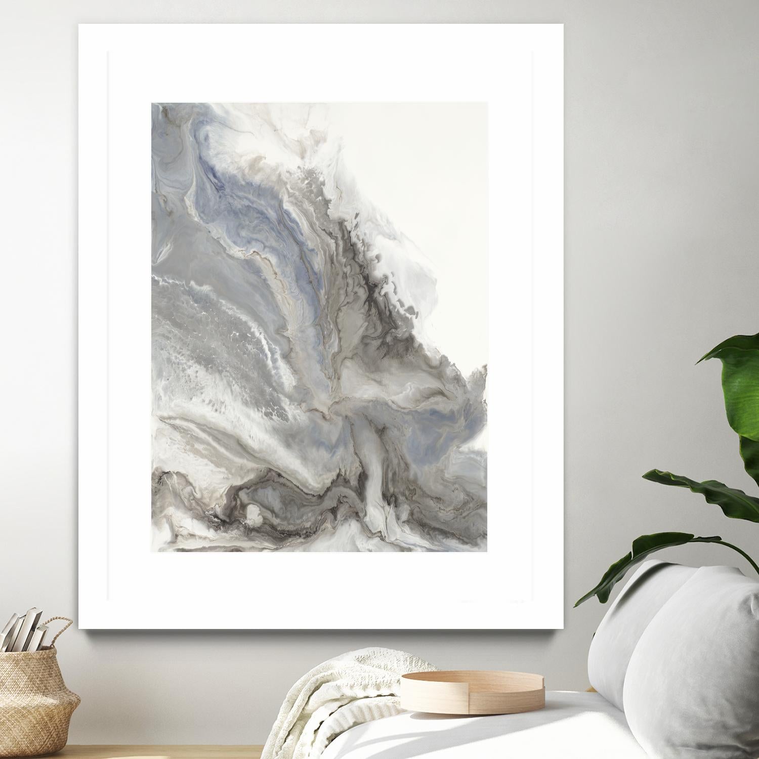 Forthcoming V5 by Corrie LaVelle on GIANT ART - whites & creams fluid abstracts