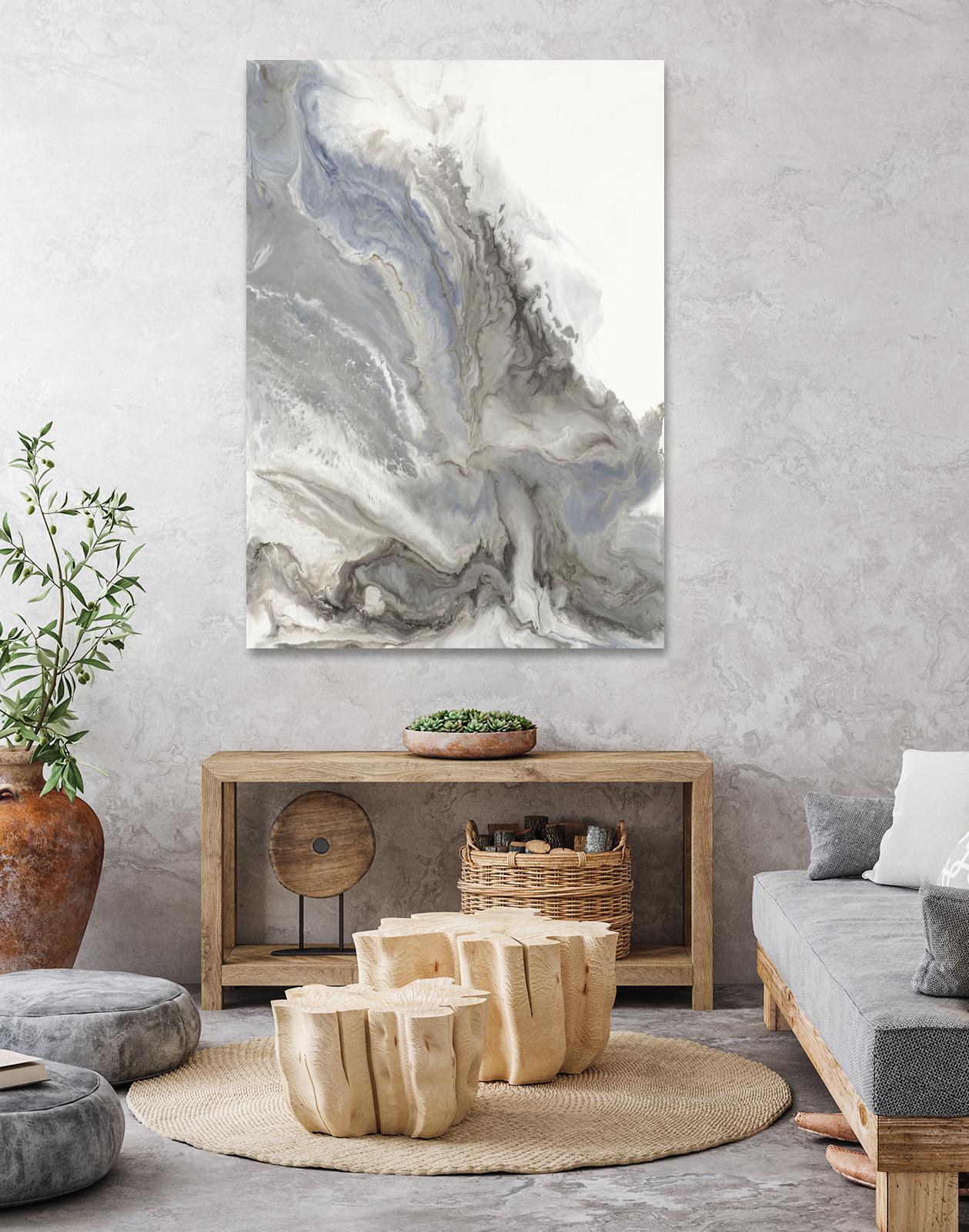 Forthcoming V5 by Corrie LaVelle on GIANT ART - whites & creams fluid abstracts