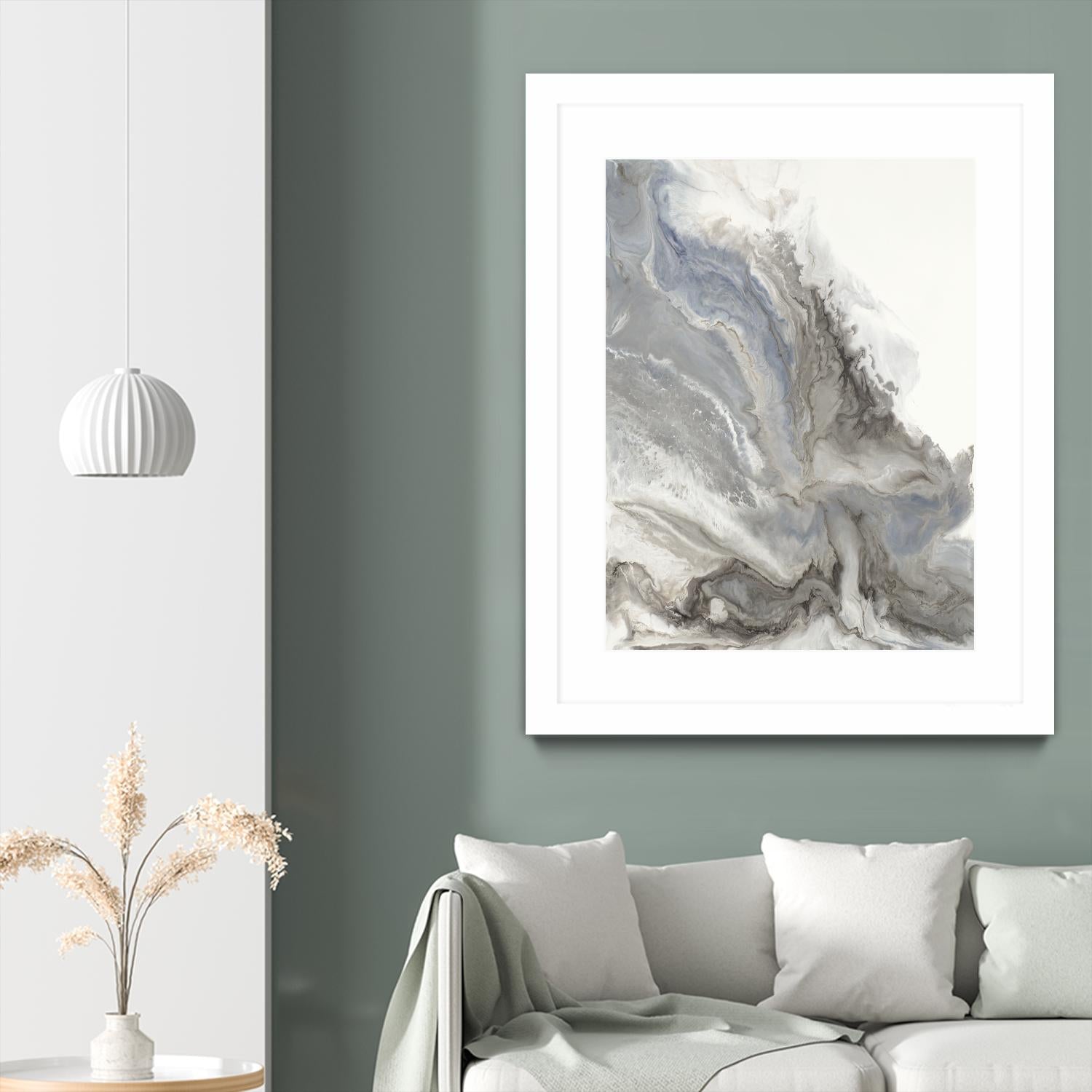 Forthcoming V5 by Corrie LaVelle on GIANT ART - whites & creams fluid abstracts