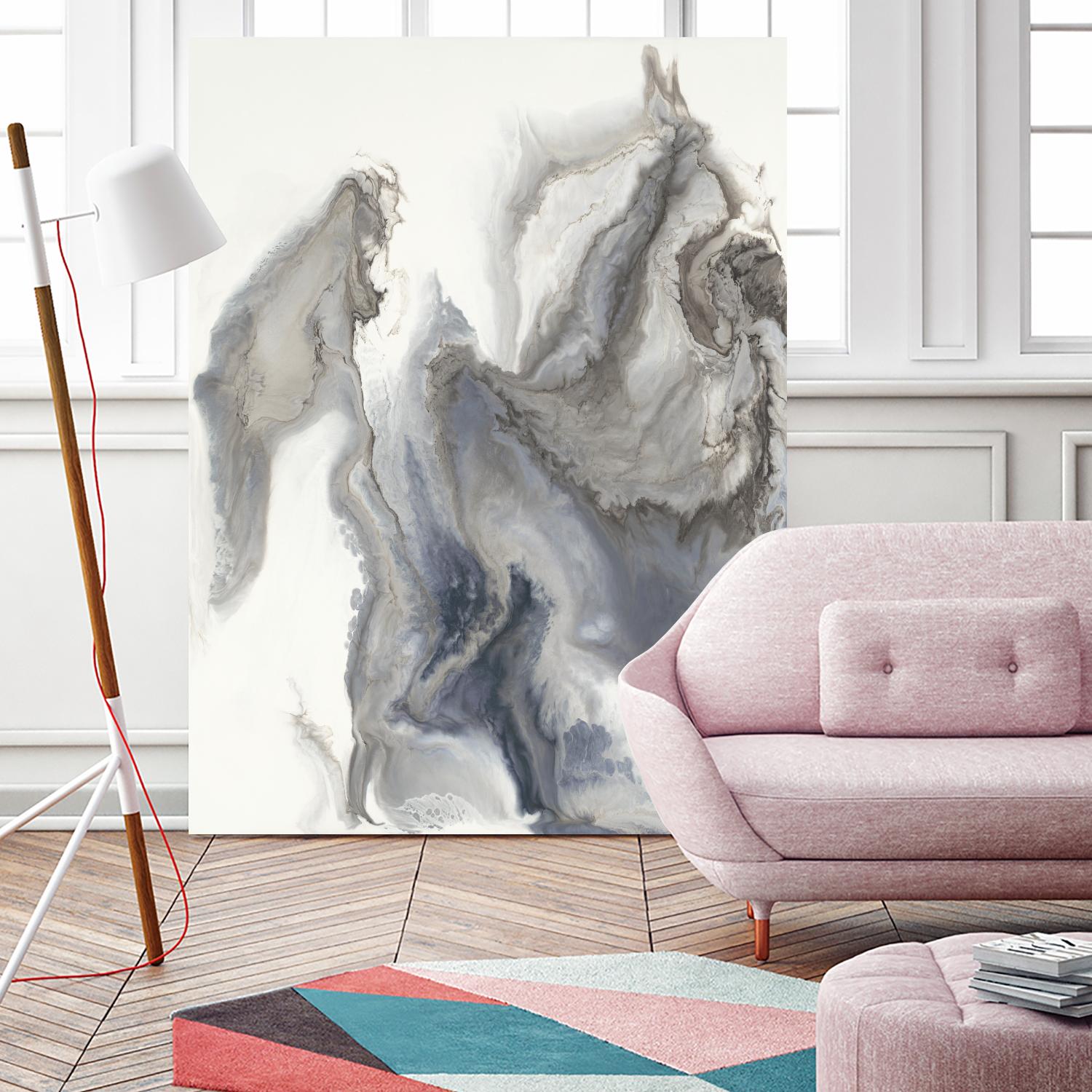 Approaching V4 by Corrie LaVelle on GIANT ART - whites & creams fluid abstracts