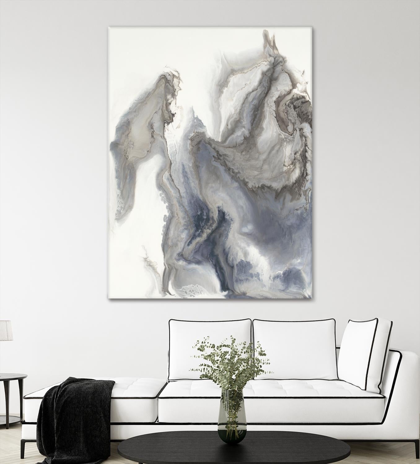 Approaching V4 by Corrie LaVelle on GIANT ART - whites & creams fluid abstracts