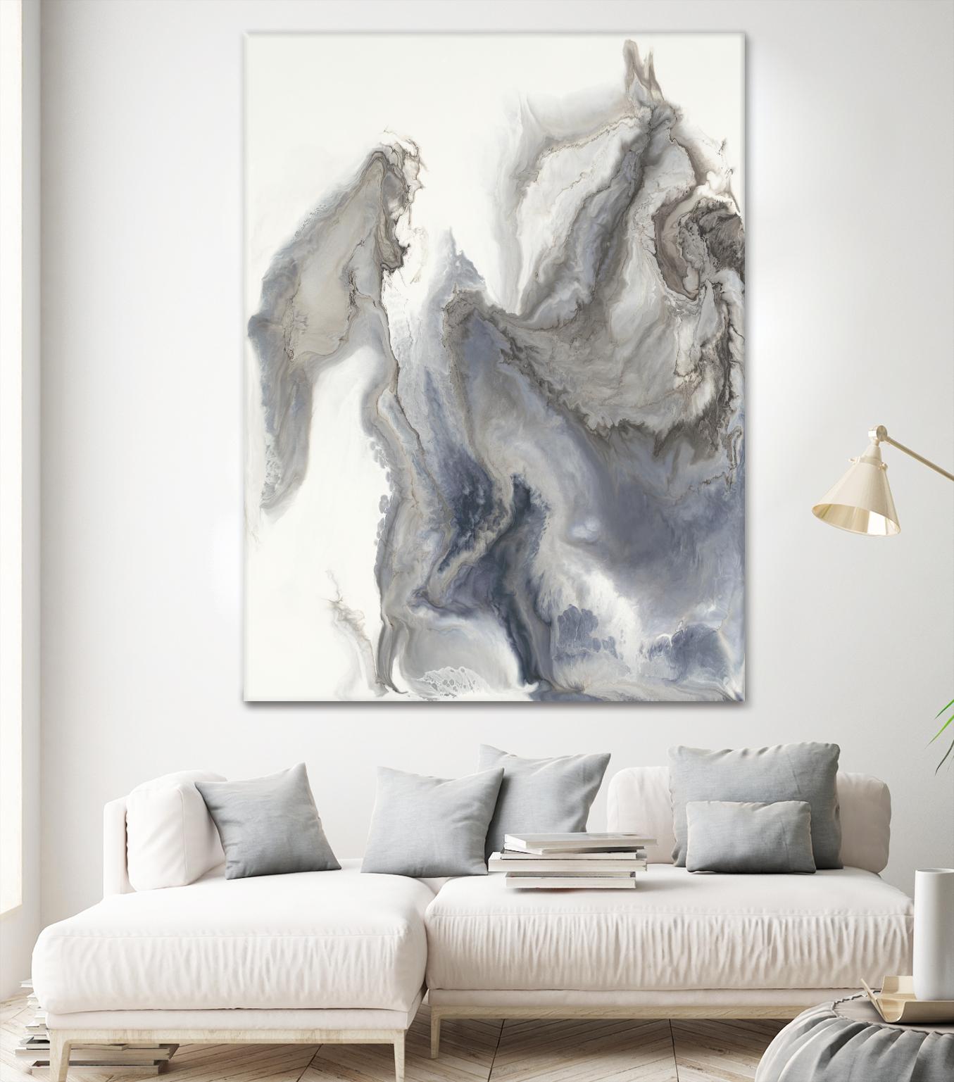 Approaching V4 by Corrie LaVelle on GIANT ART - whites & creams fluid abstracts