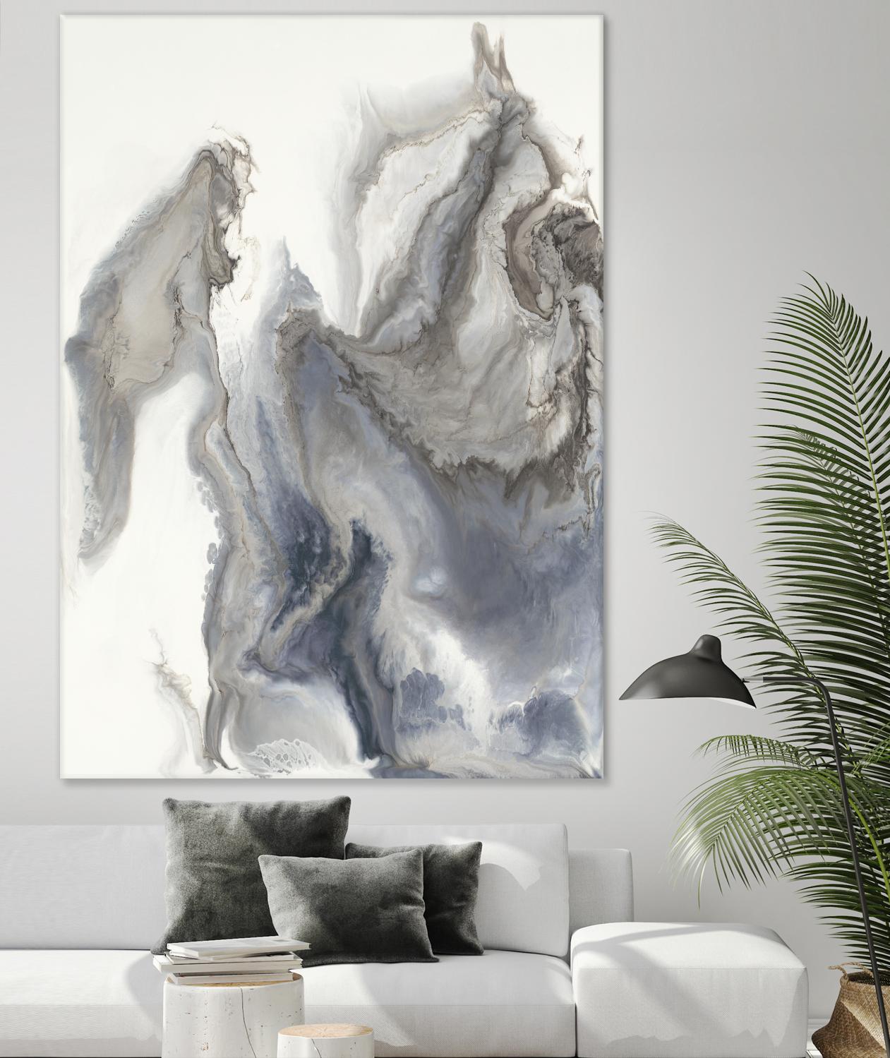 Approaching V4 by Corrie LaVelle on GIANT ART - whites & creams fluid abstracts