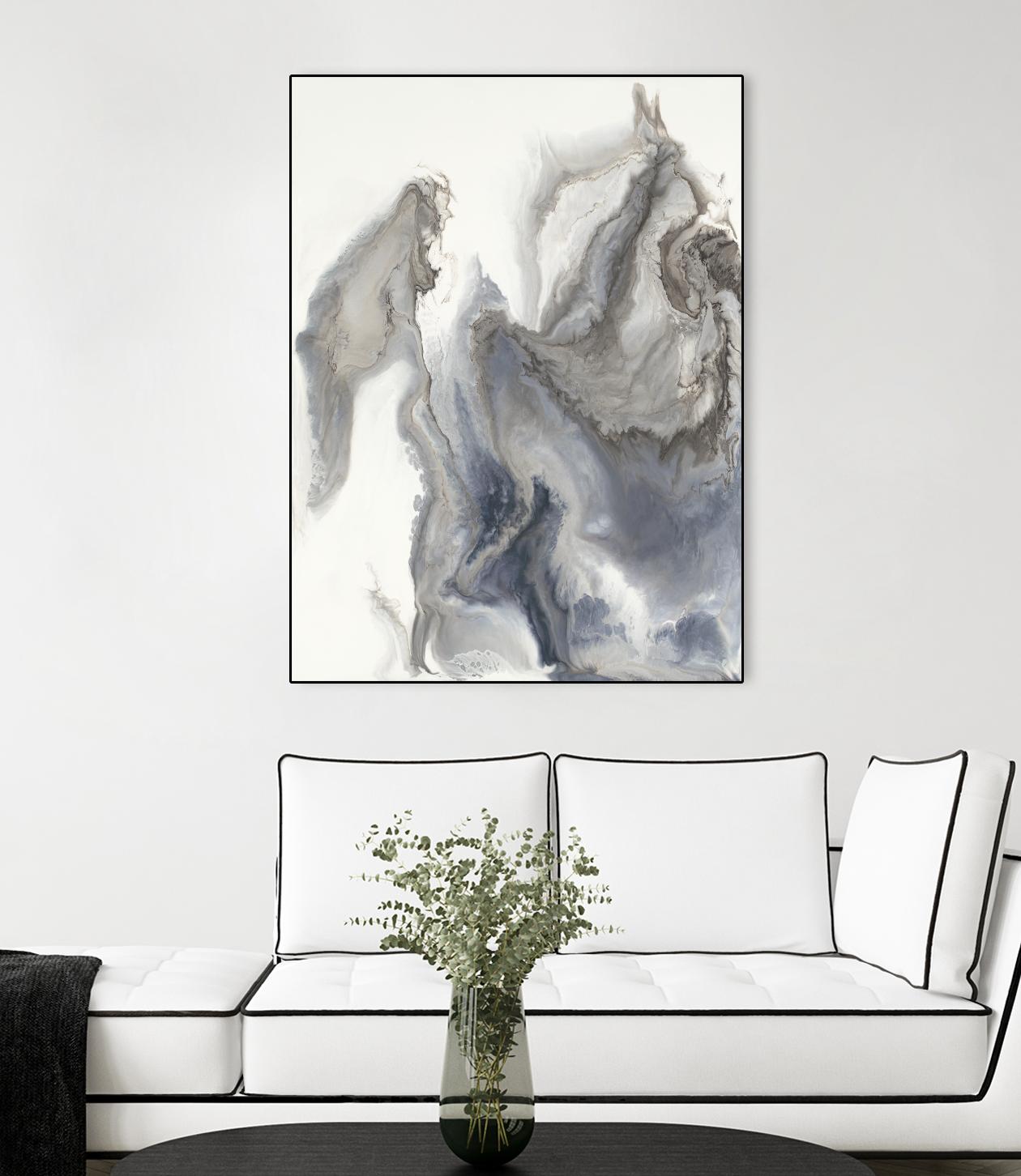 Approaching V4 by Corrie LaVelle on GIANT ART - whites & creams fluid abstracts