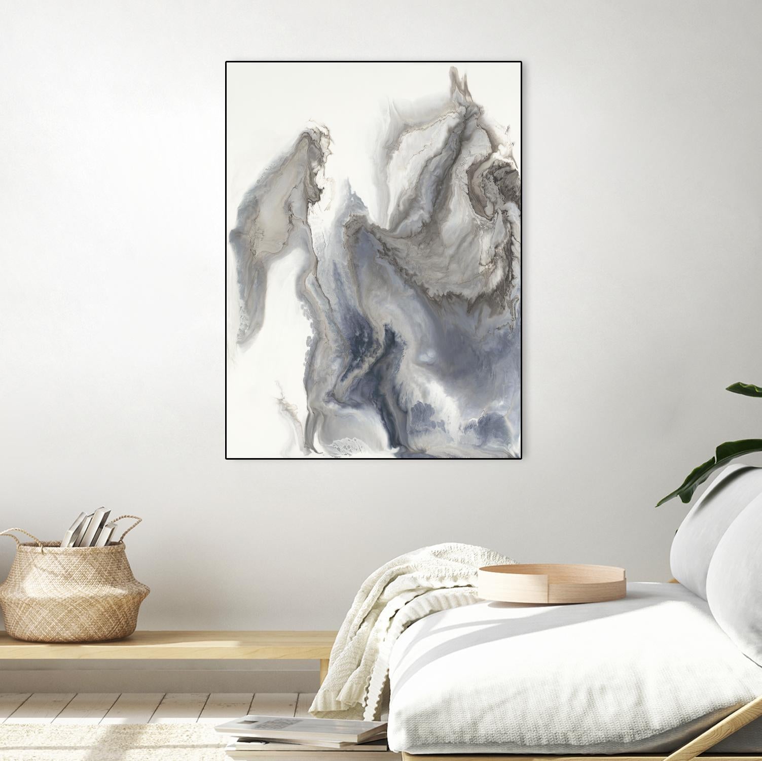 Approaching V4 by Corrie LaVelle on GIANT ART - whites & creams fluid abstracts