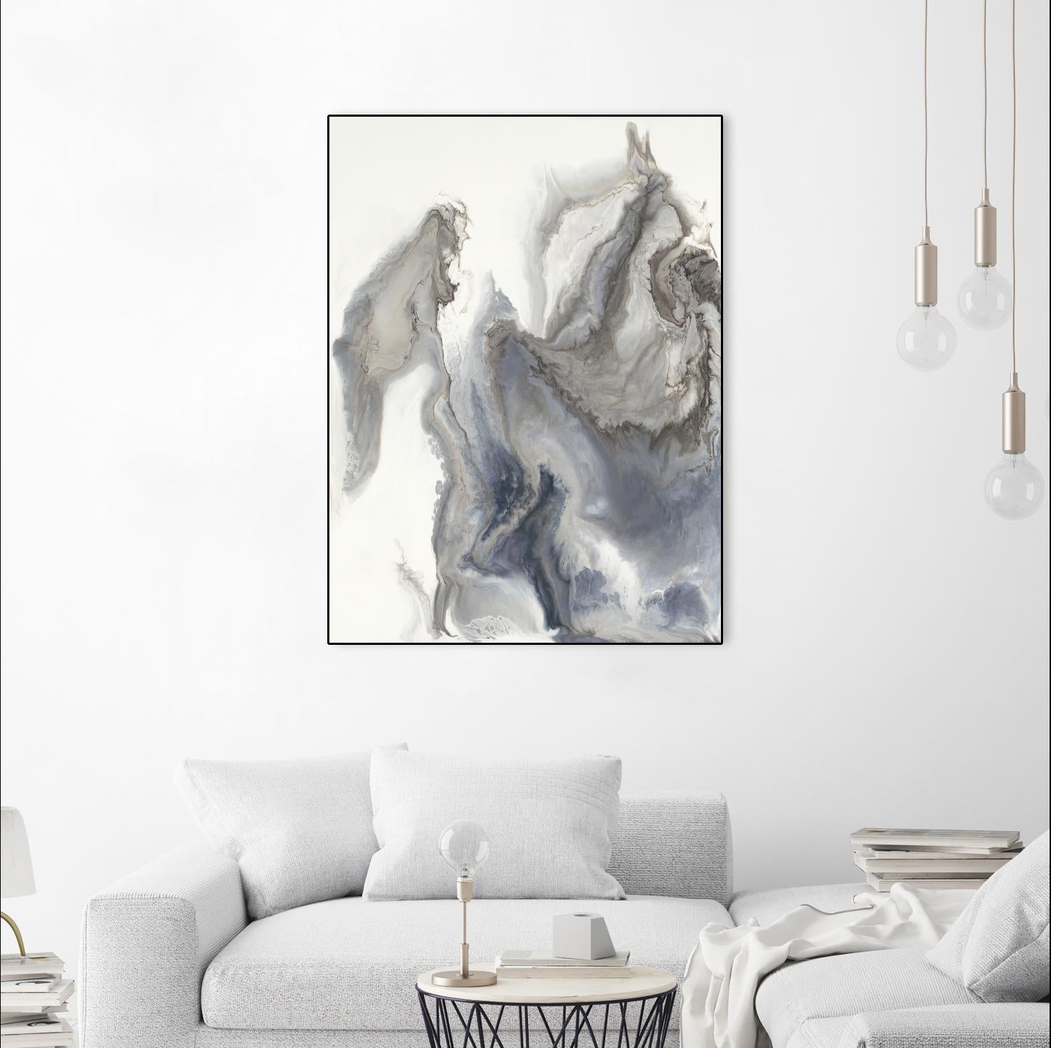 Approaching V4 by Corrie LaVelle on GIANT ART - whites & creams fluid abstracts