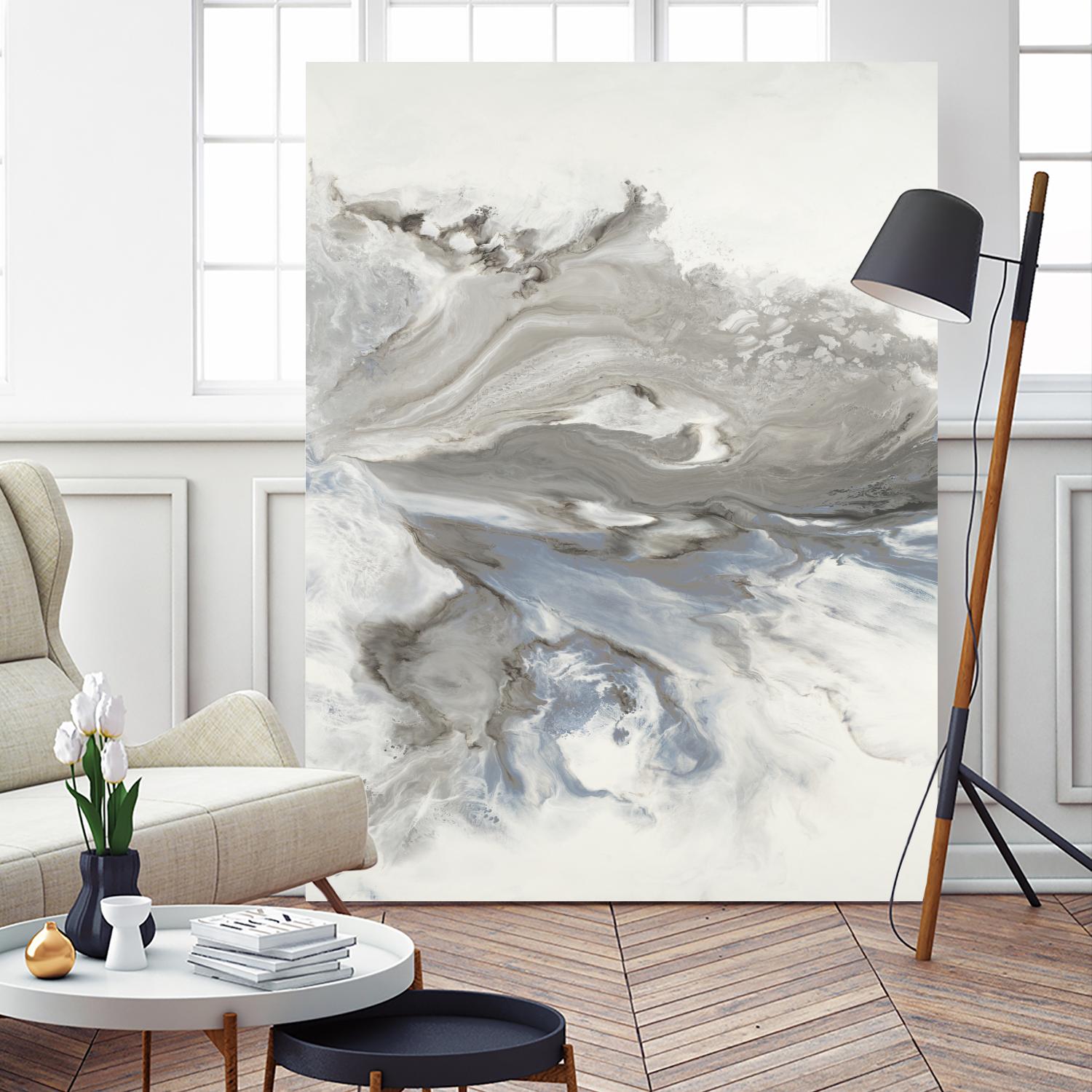 Think Of You by Corrie LaVelle on GIANT ART - whites & creams fluid abstracts