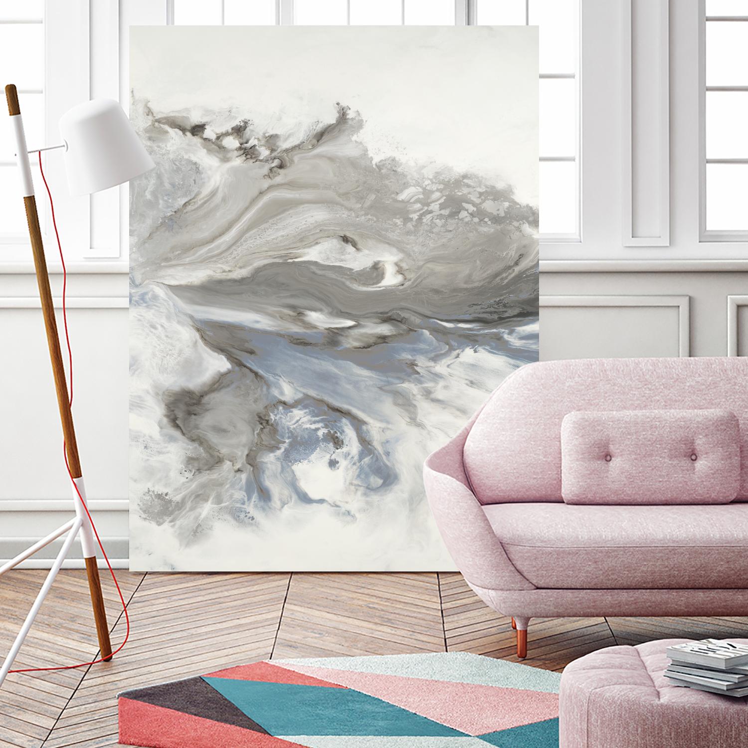 Think Of You by Corrie LaVelle on GIANT ART - whites & creams fluid abstracts