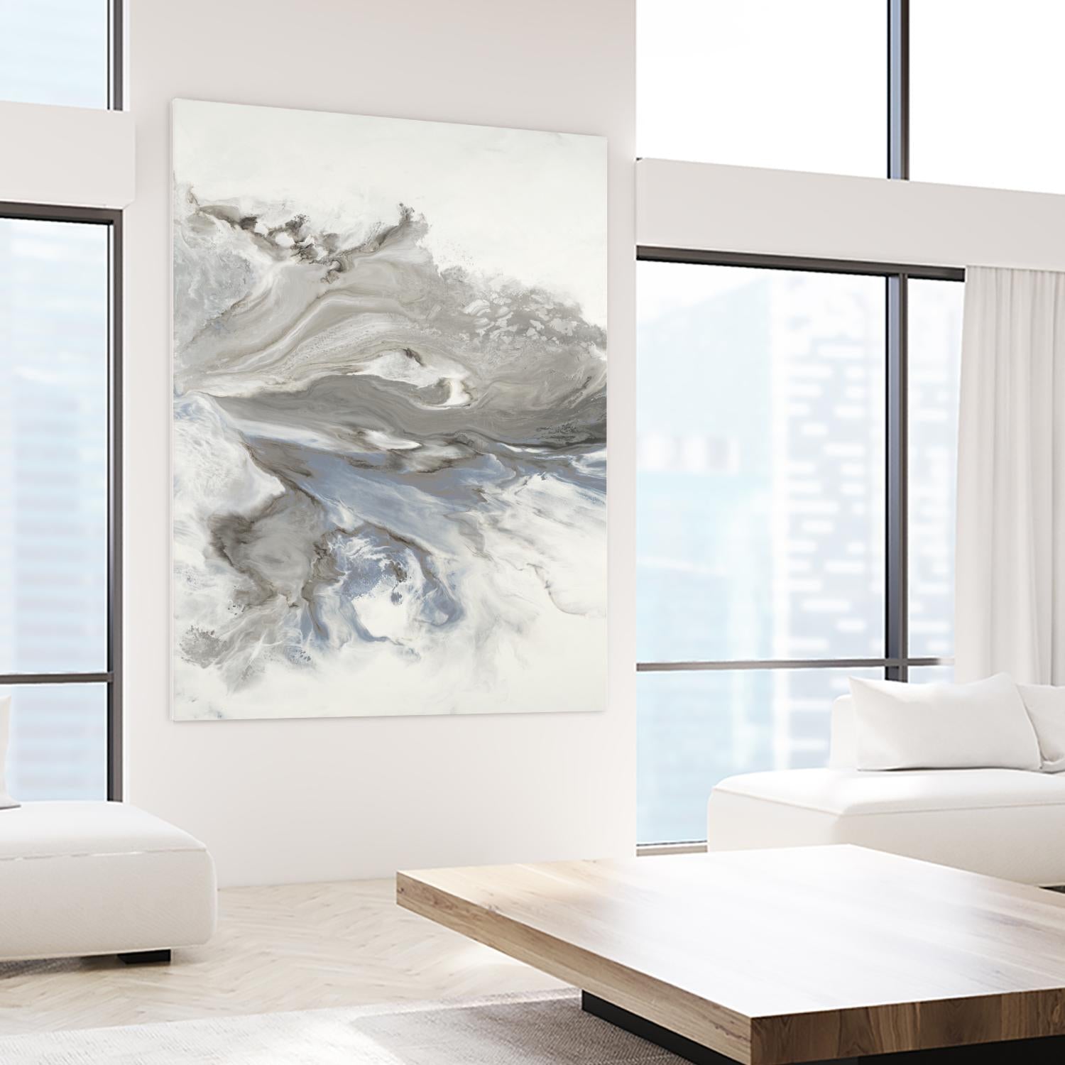 Think Of You by Corrie LaVelle on GIANT ART - whites & creams fluid abstracts