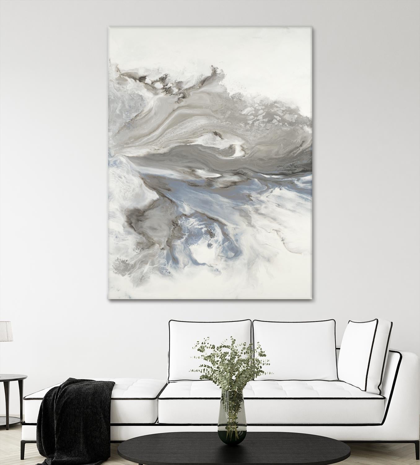 Think Of You by Corrie LaVelle on GIANT ART - whites & creams fluid abstracts