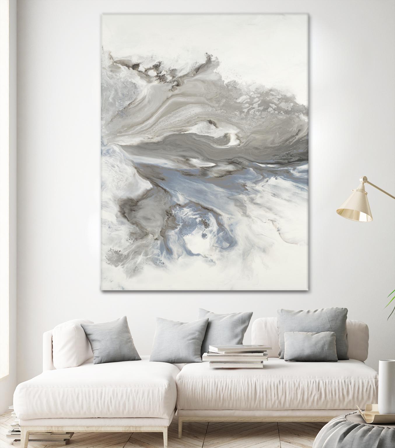 Think Of You by Corrie LaVelle on GIANT ART - whites & creams fluid abstracts