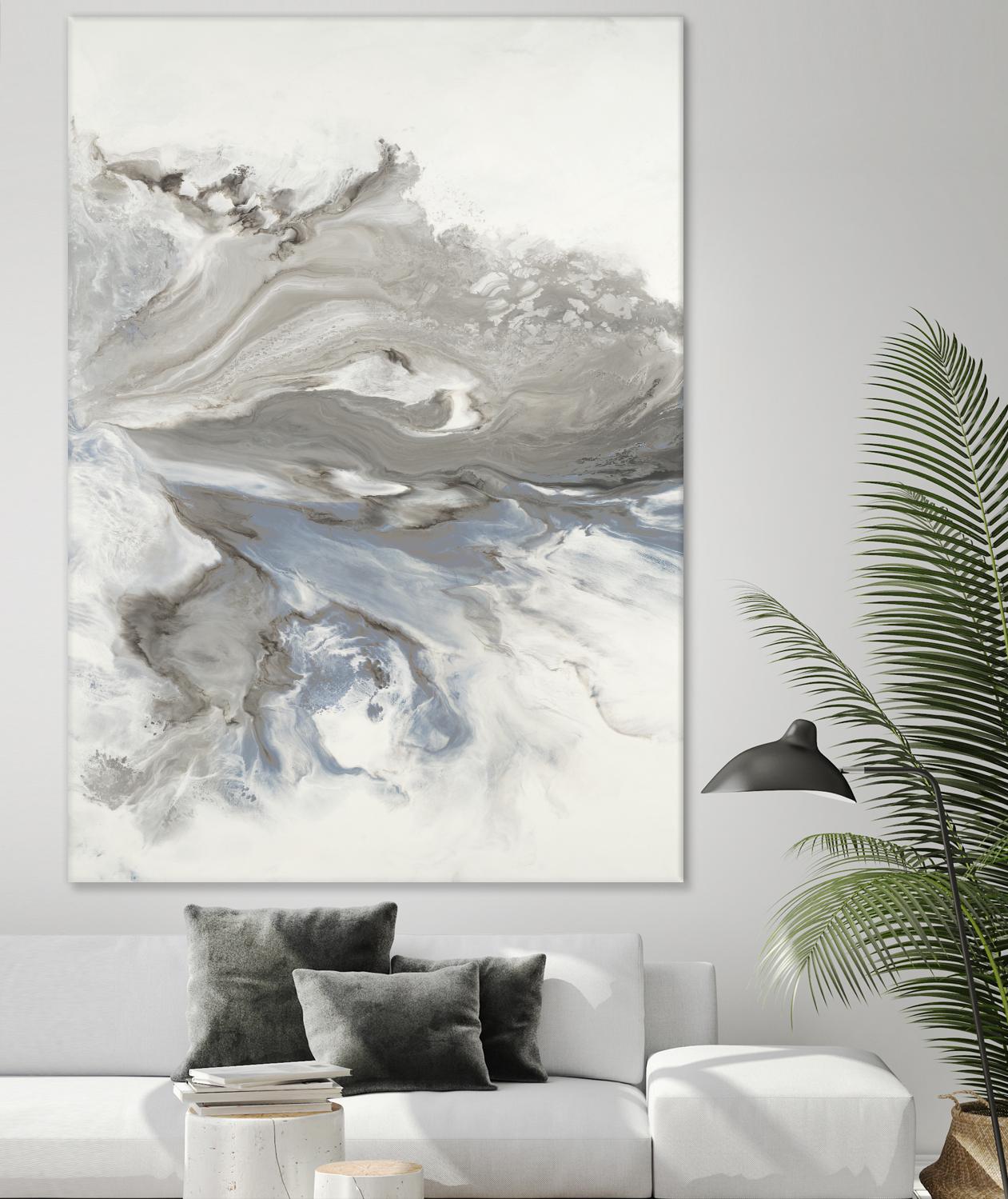 Think Of You by Corrie LaVelle on GIANT ART - whites & creams fluid abstracts