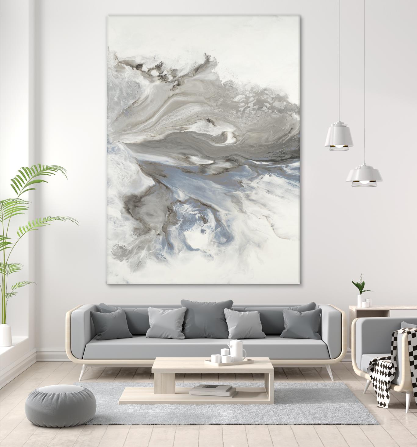 Think Of You by Corrie LaVelle on GIANT ART - whites & creams fluid abstracts