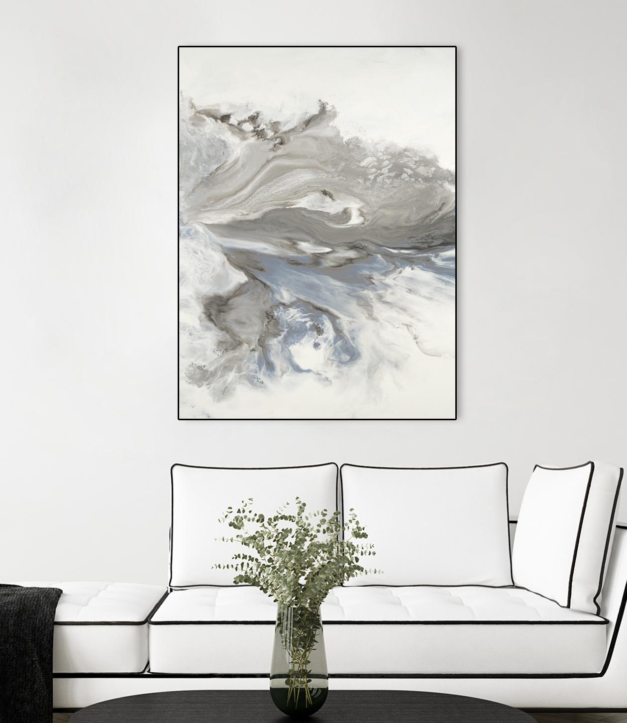 Think Of You by Corrie LaVelle on GIANT ART - whites & creams fluid abstracts