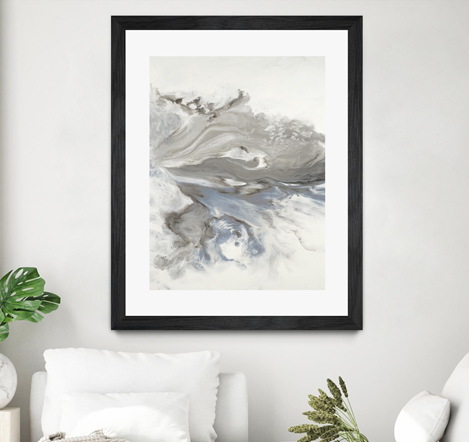 Think Of You by Corrie LaVelle on GIANT ART - whites & creams fluid abstracts
