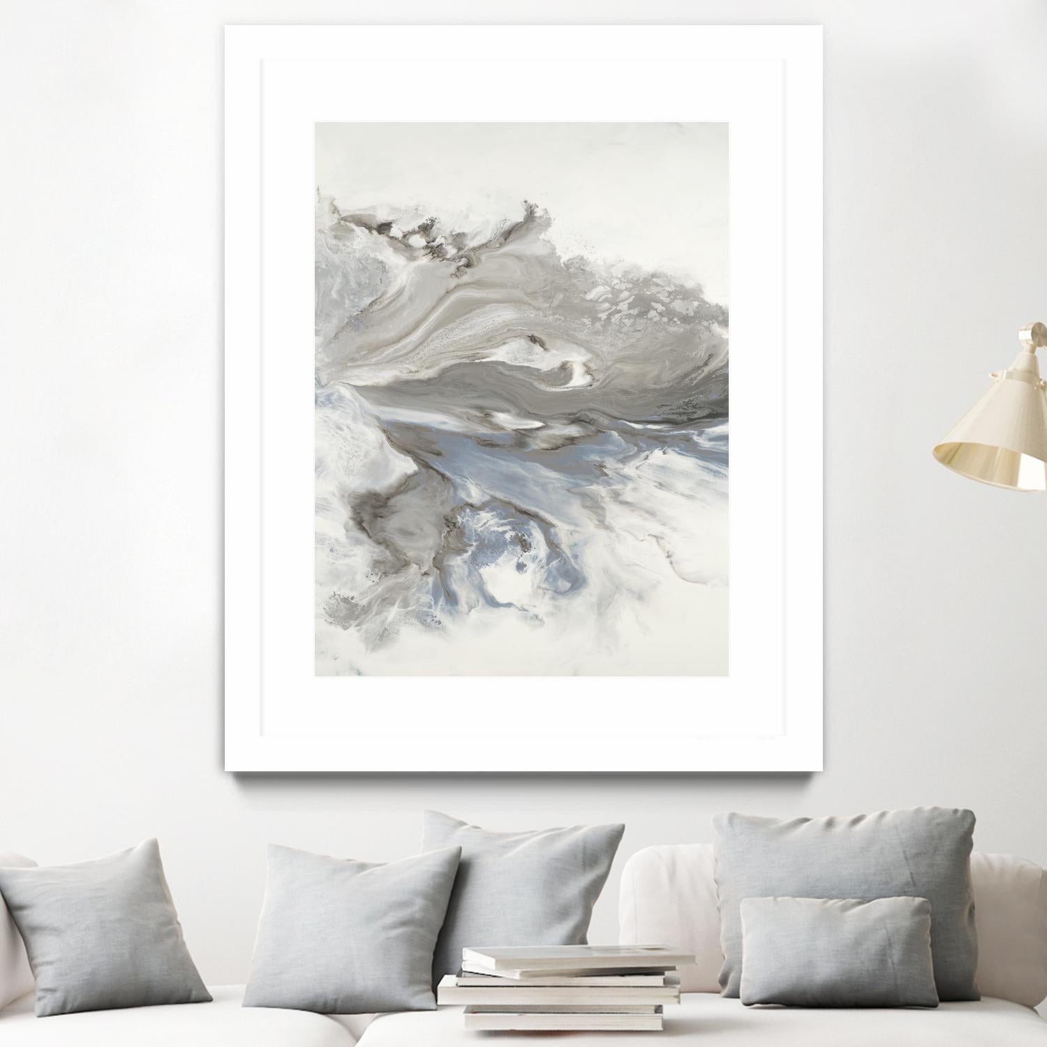Think Of You by Corrie LaVelle on GIANT ART - whites & creams fluid abstracts