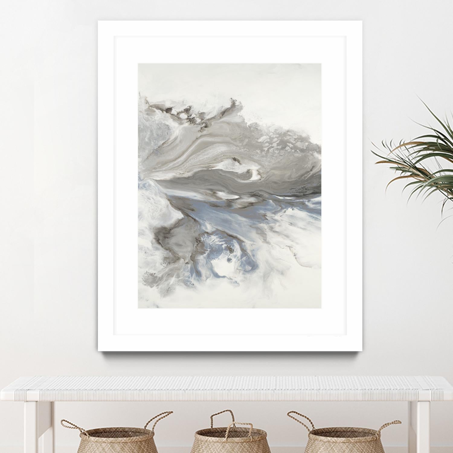 Think Of You by Corrie LaVelle on GIANT ART - whites & creams fluid abstracts