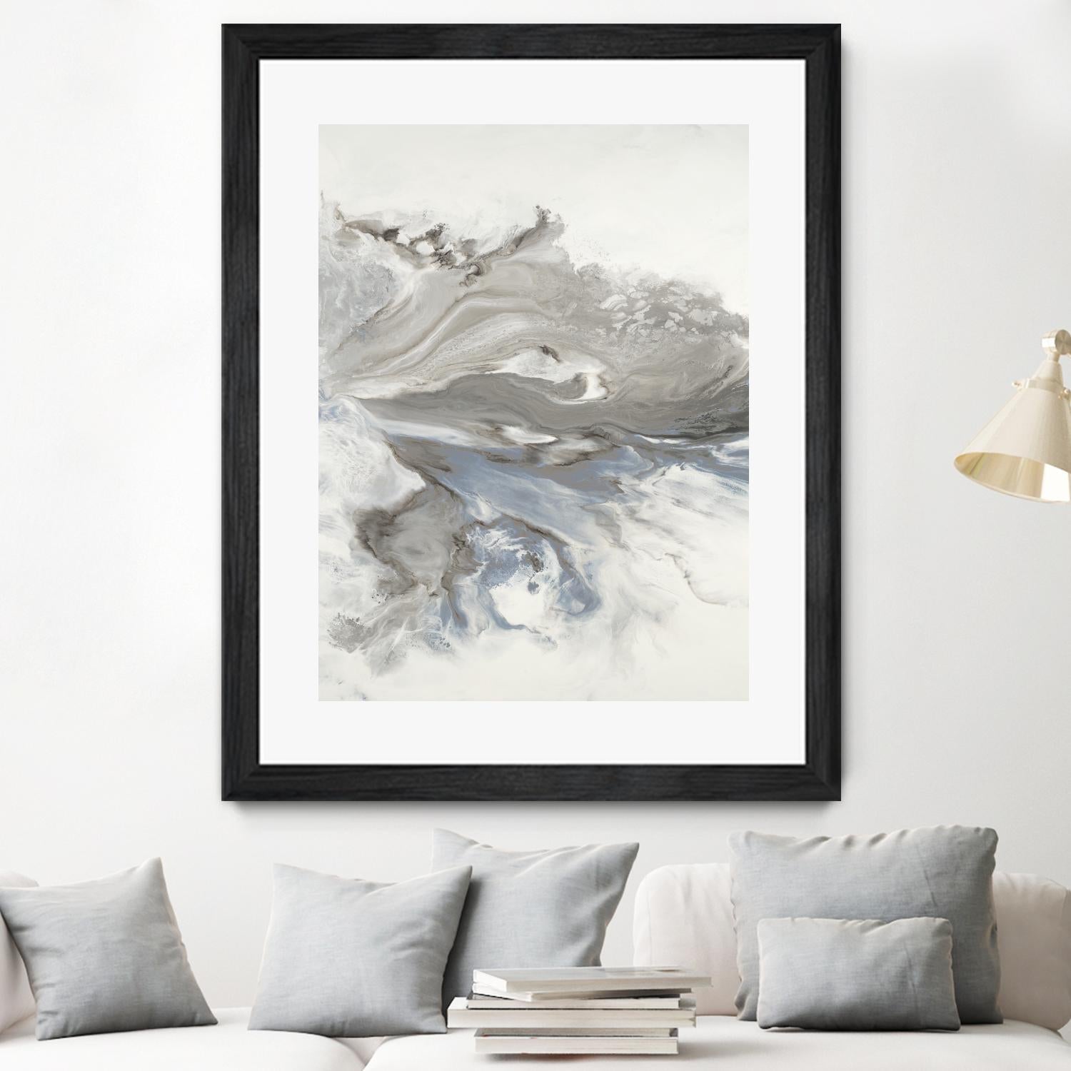 Think Of You by Corrie LaVelle on GIANT ART - whites & creams fluid abstracts
