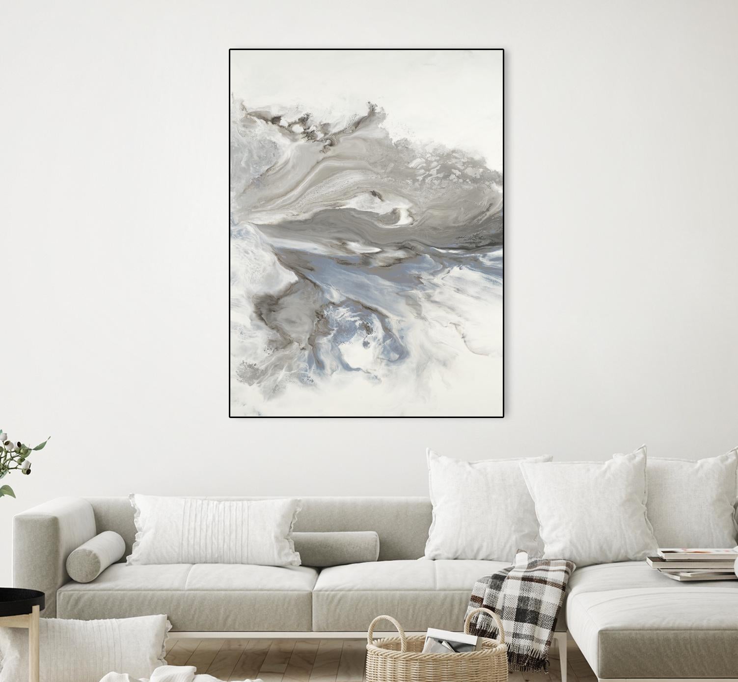 Think Of You by Corrie LaVelle on GIANT ART - whites & creams fluid abstracts