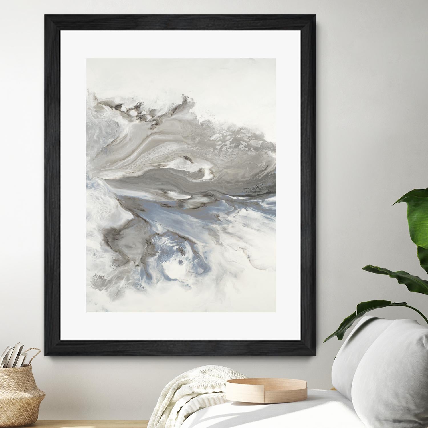 Think Of You by Corrie LaVelle on GIANT ART - whites & creams fluid abstracts