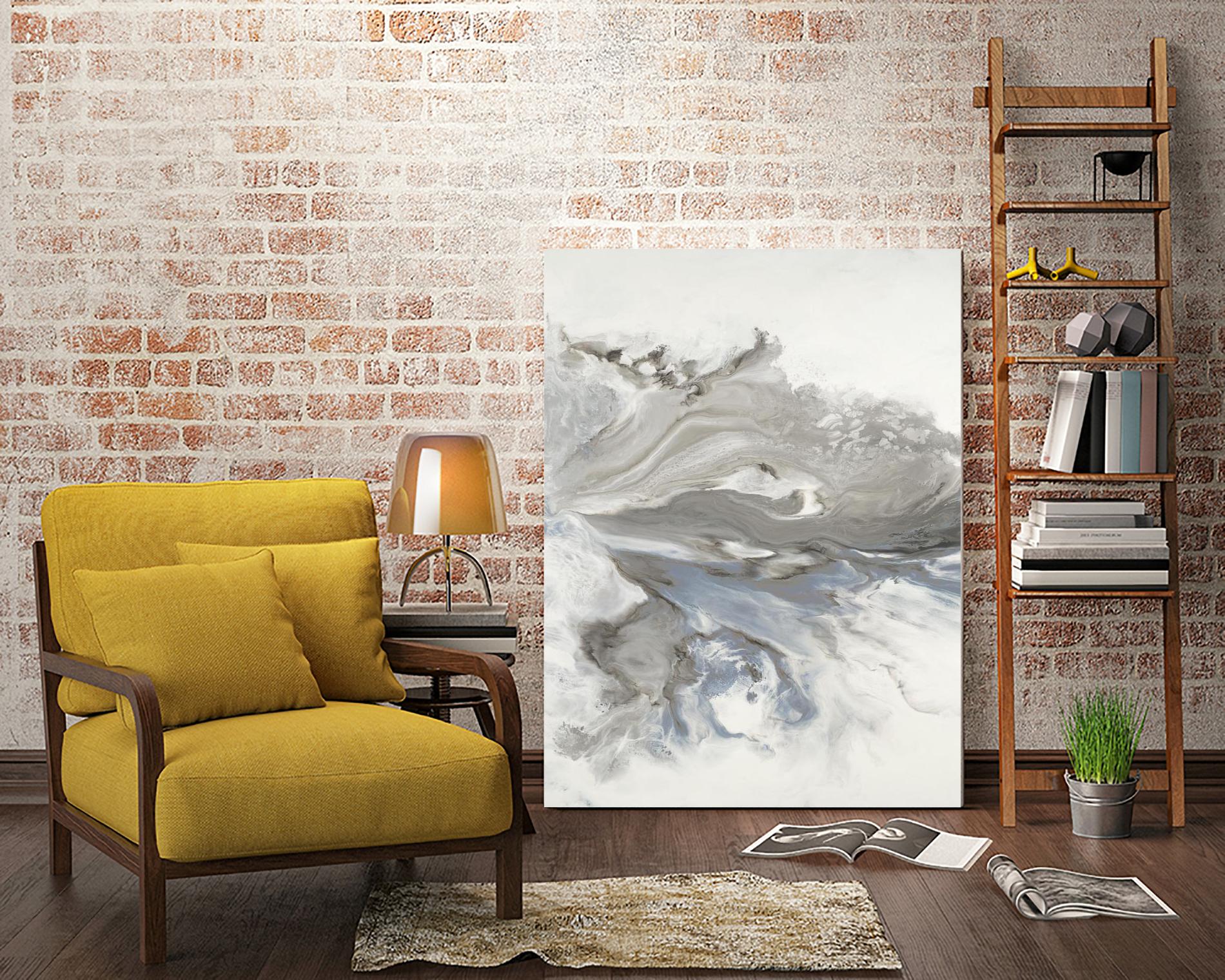 Think Of You by Corrie LaVelle on GIANT ART - whites & creams fluid abstracts