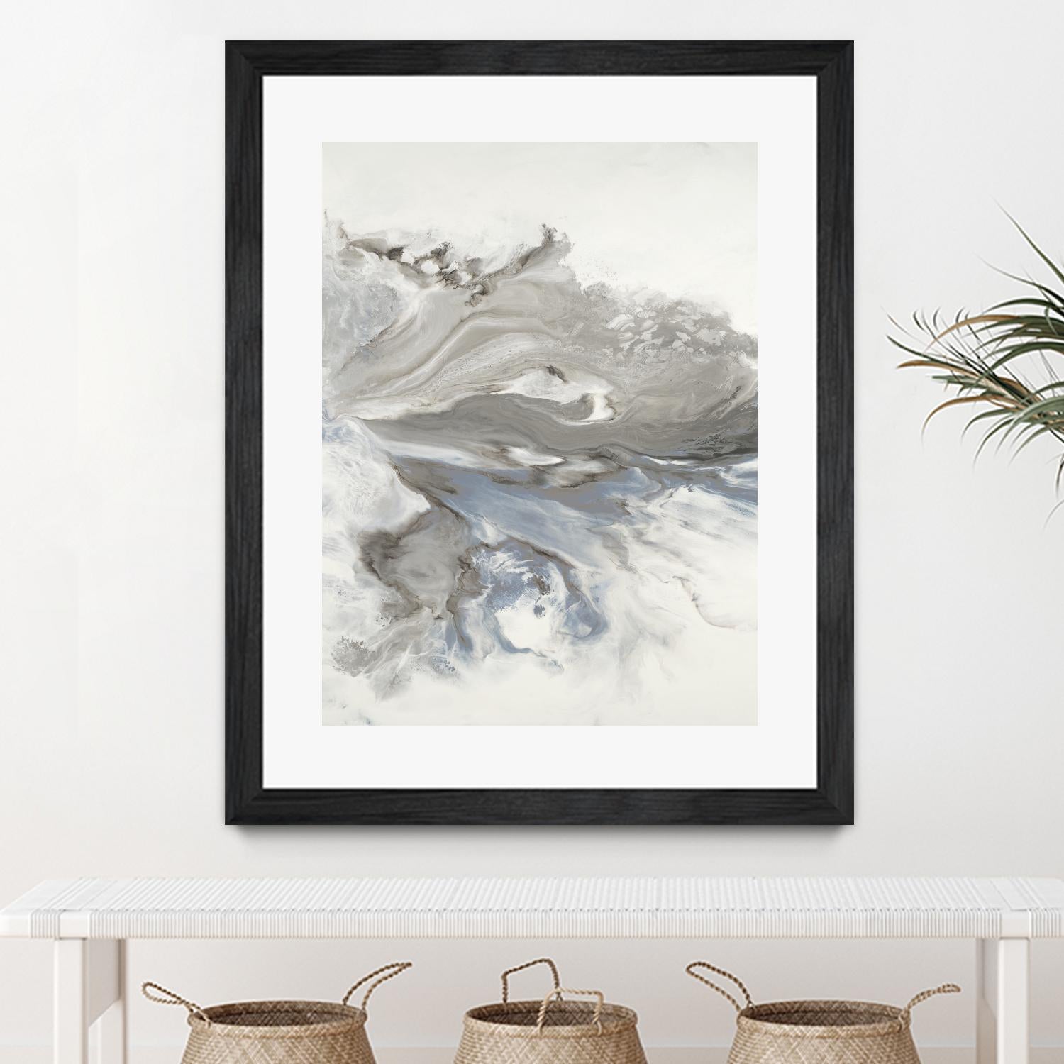 Think Of You by Corrie LaVelle on GIANT ART - whites & creams fluid abstracts