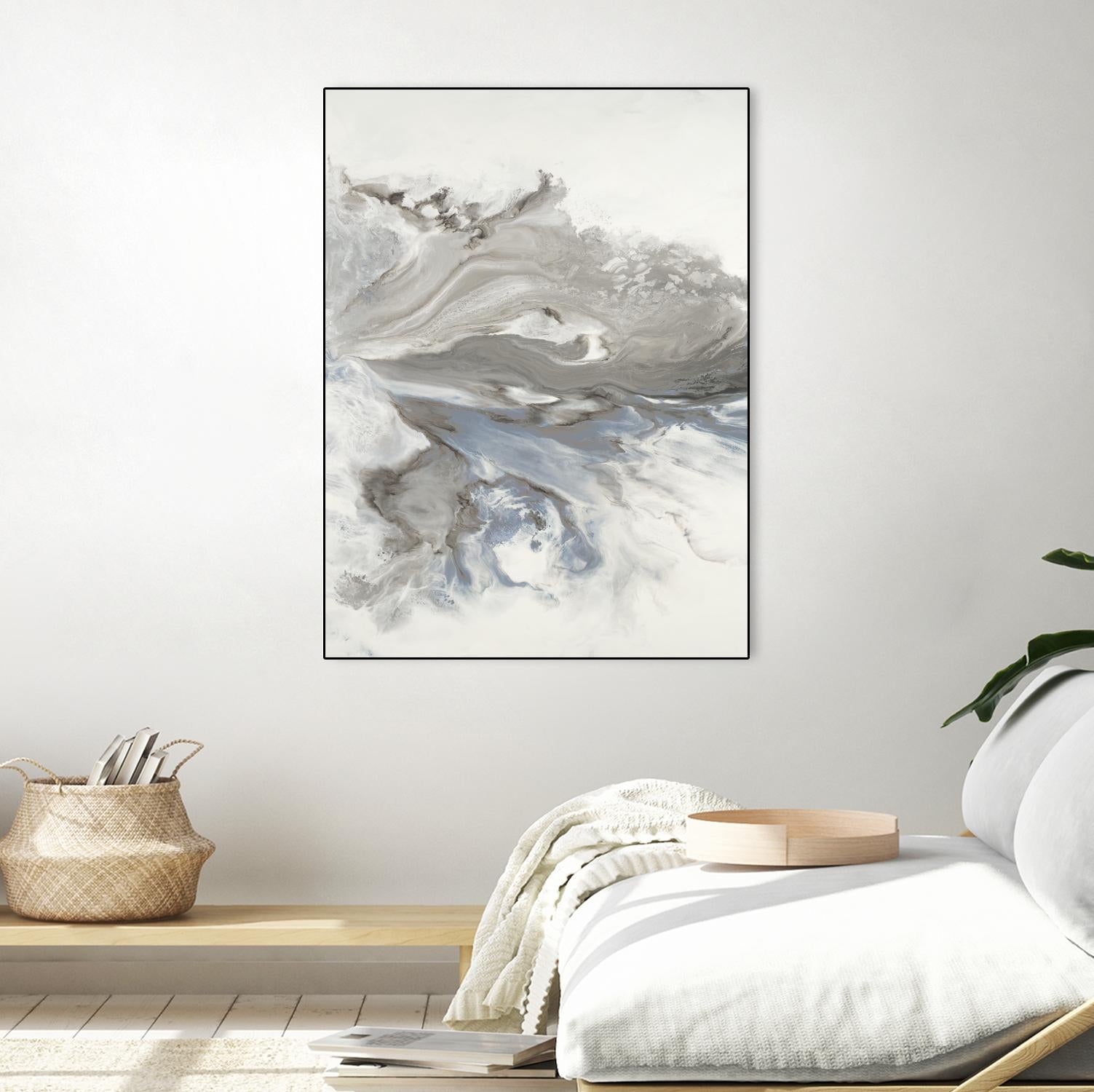 Think Of You by Corrie LaVelle on GIANT ART - whites & creams fluid abstracts