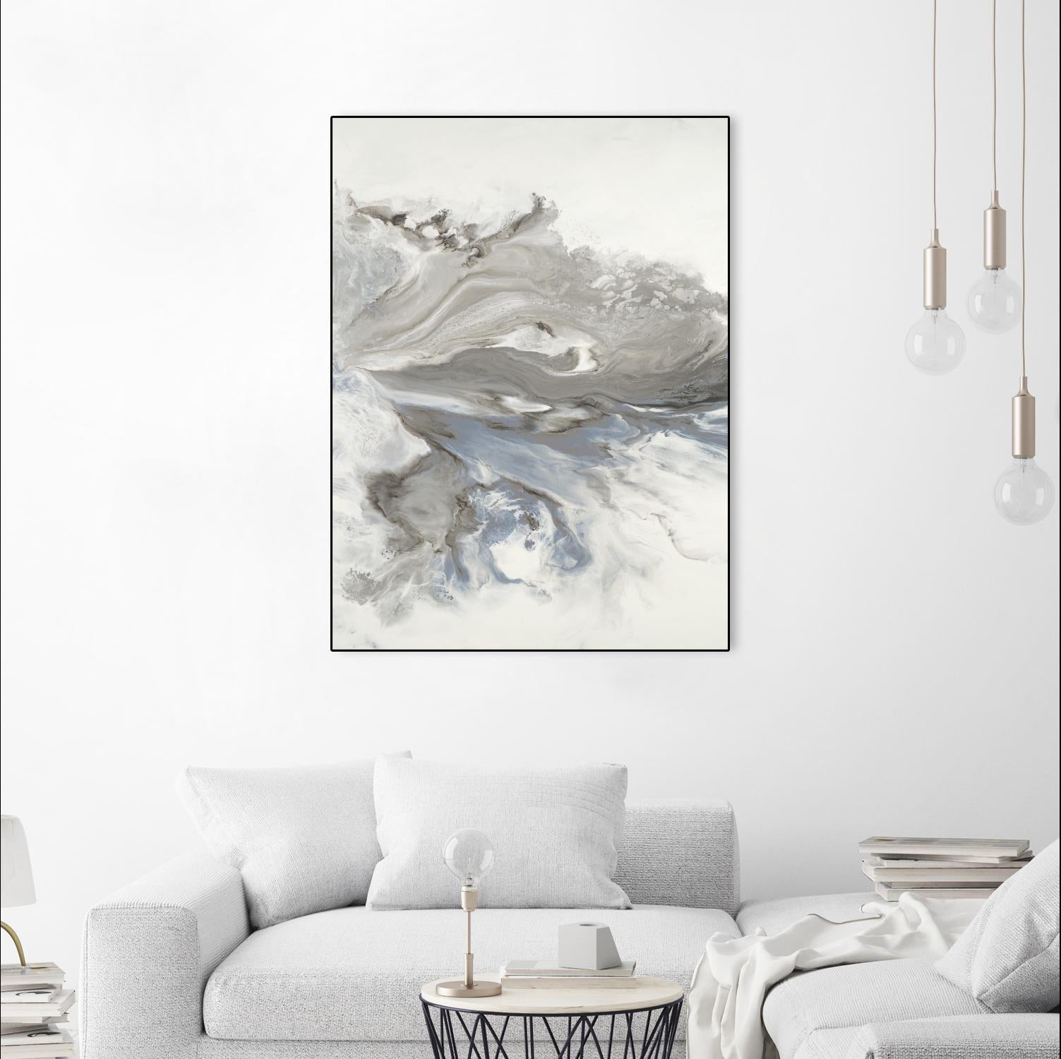 Think Of You by Corrie LaVelle on GIANT ART - whites & creams fluid abstracts
