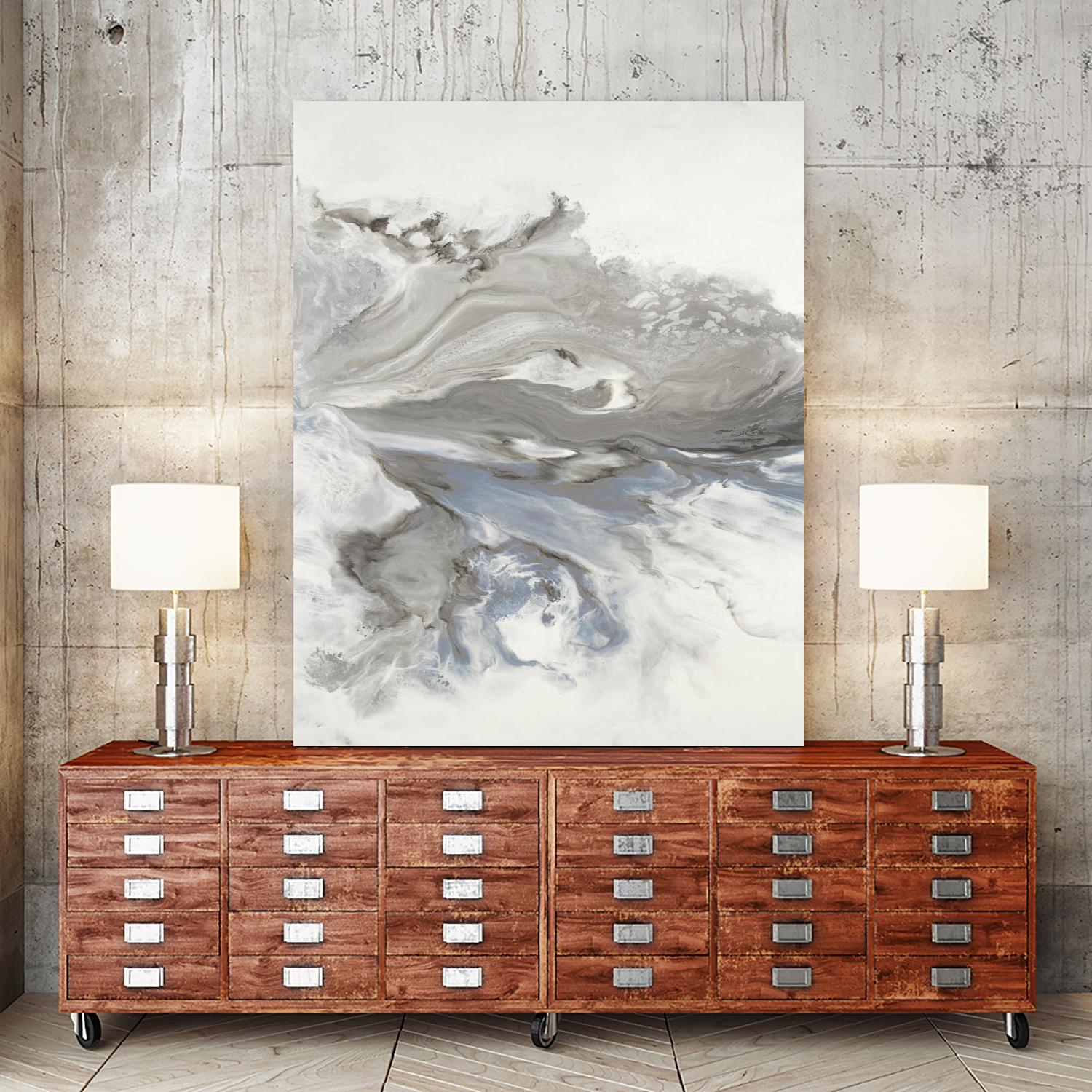 Think Of You by Corrie LaVelle on GIANT ART - whites & creams fluid abstracts