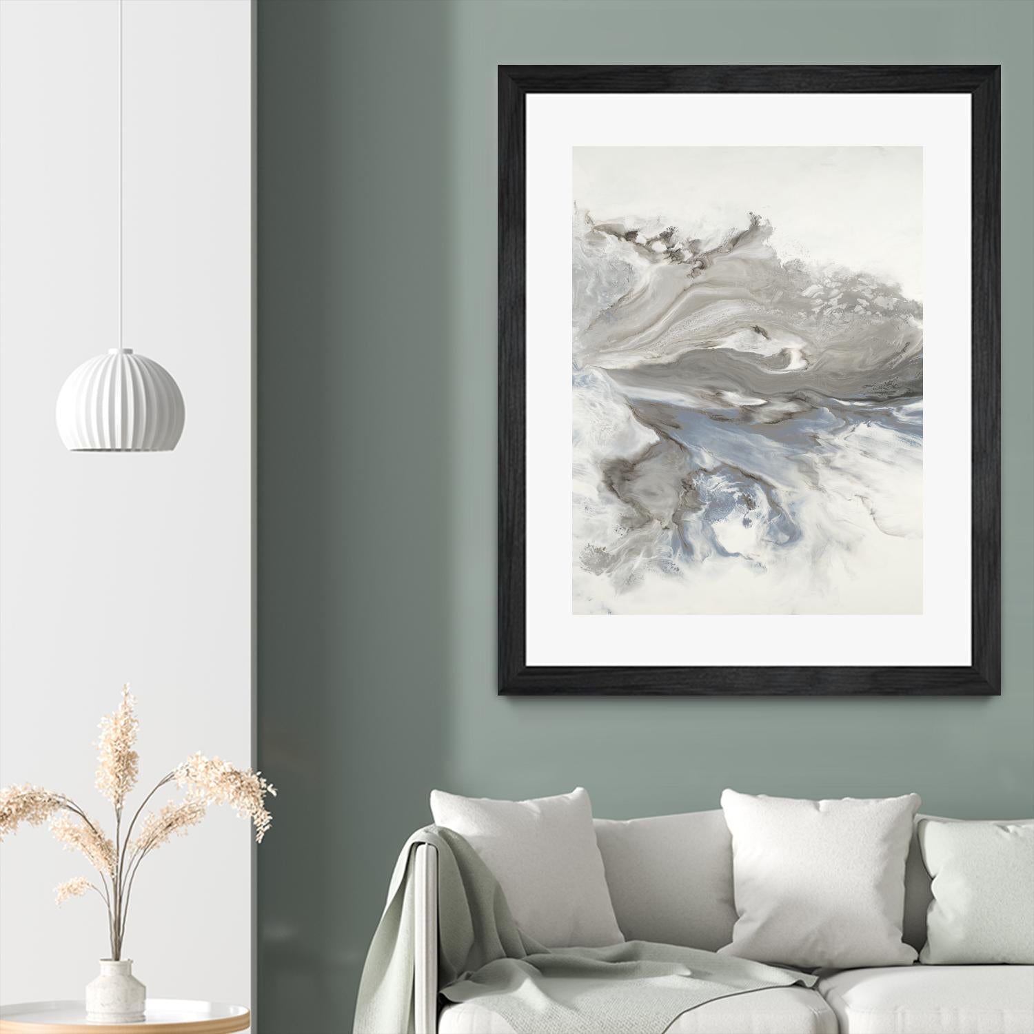 Think Of You by Corrie LaVelle on GIANT ART - whites & creams fluid abstracts